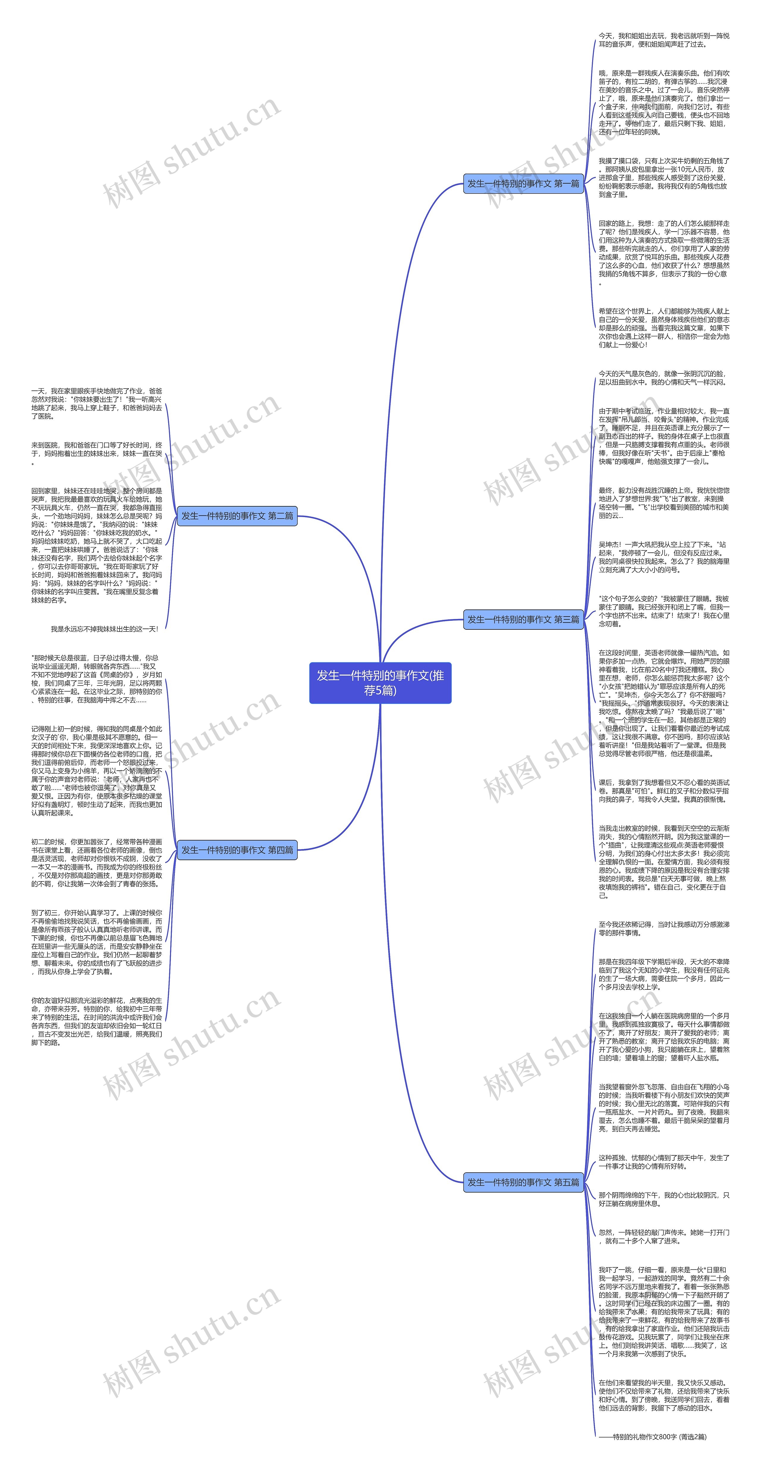 发生一件特别的事作文(推荐5篇)思维导图