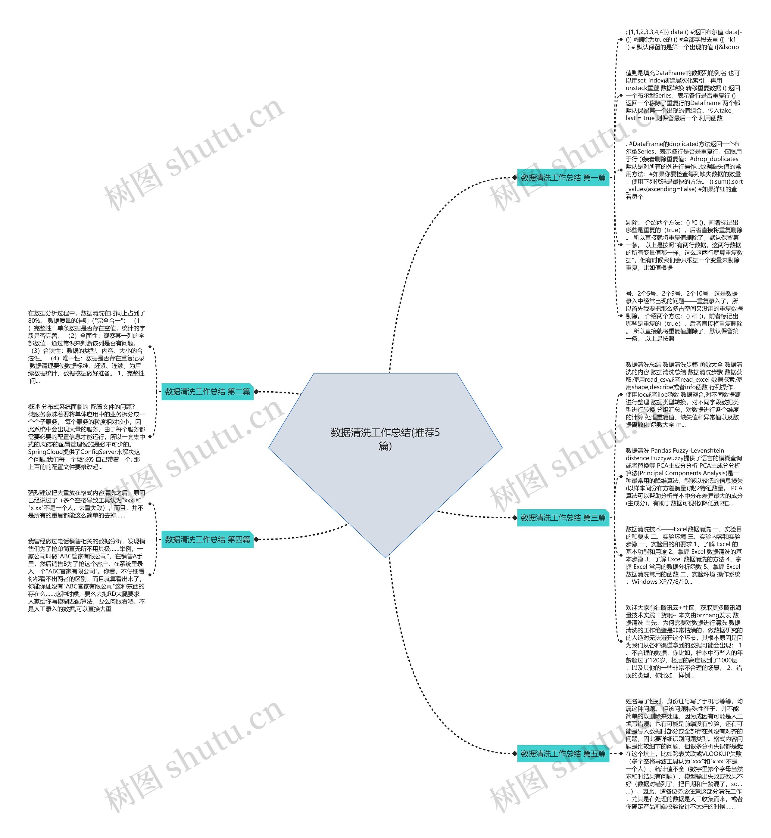 数据清洗工作总结(推荐5篇)思维导图