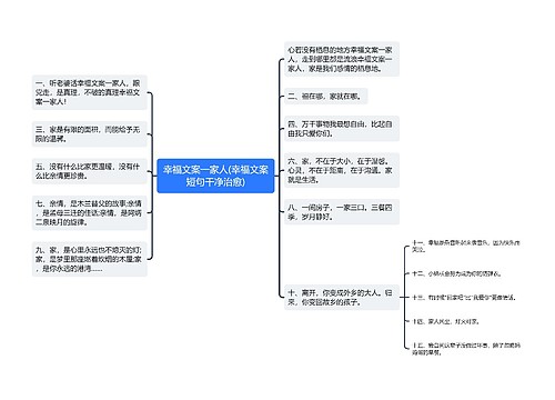 幸福文案一家人(幸福文案短句干净治愈)