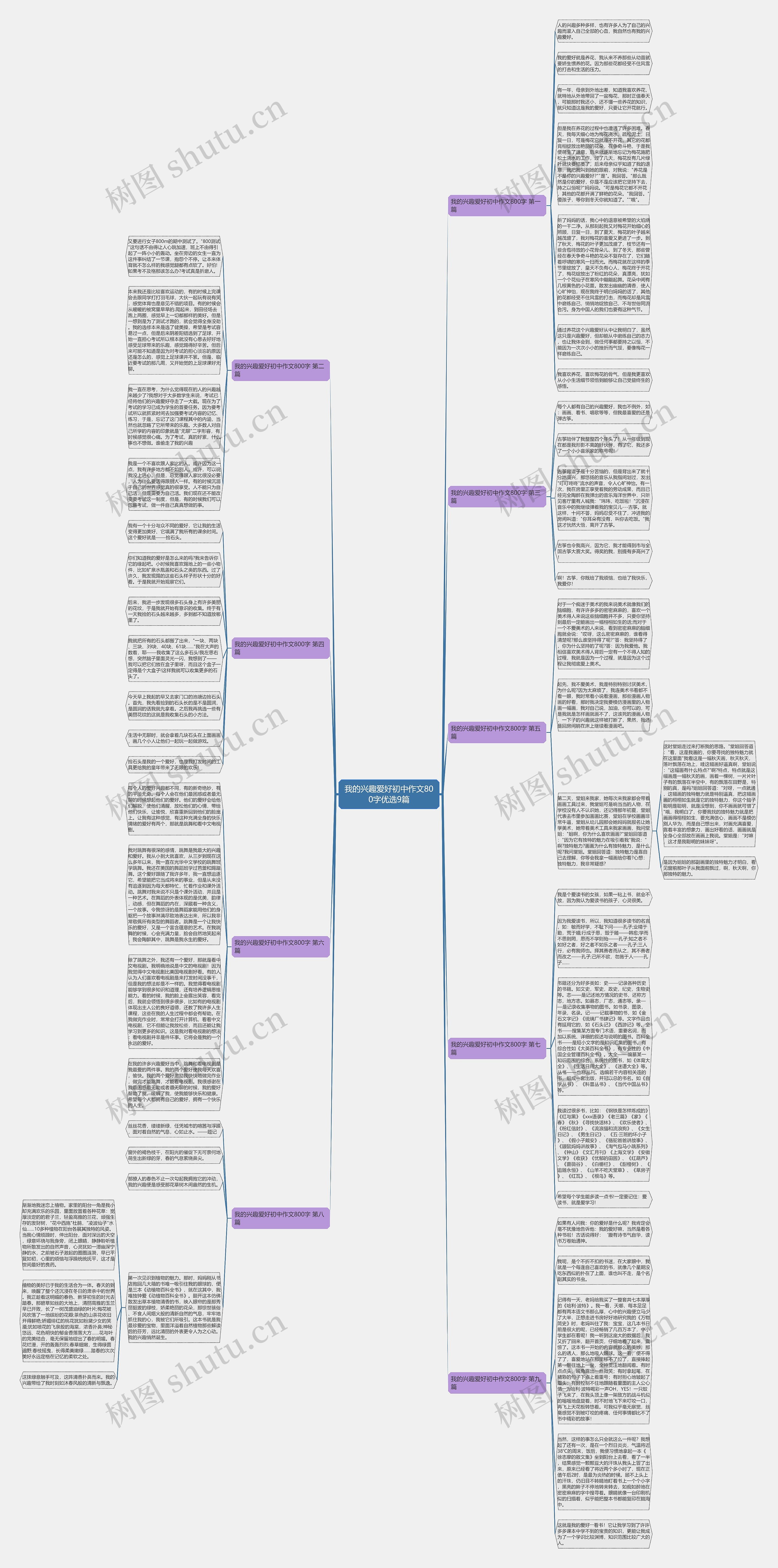 我的兴趣爱好初中作文800字优选9篇思维导图