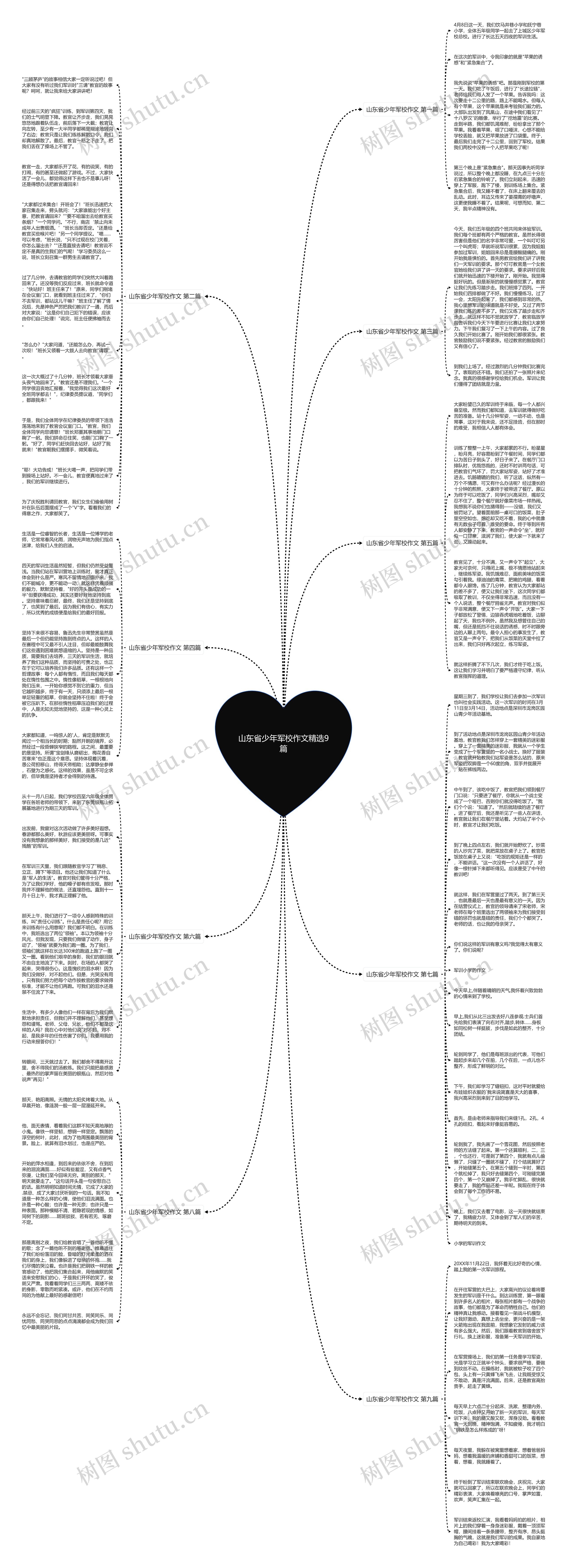 山东省少年军校作文精选9篇思维导图