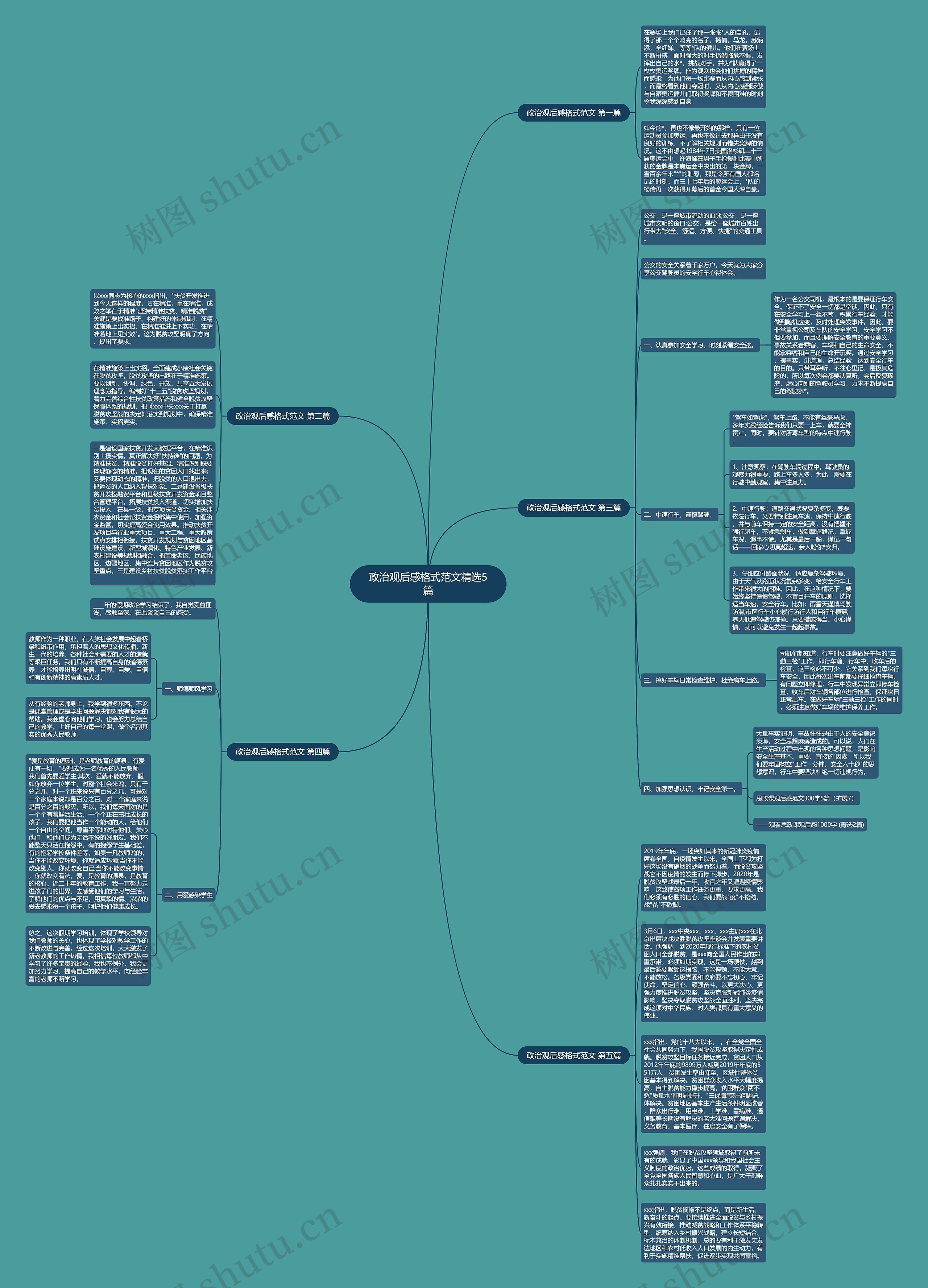 政治观后感格式范文精选5篇思维导图