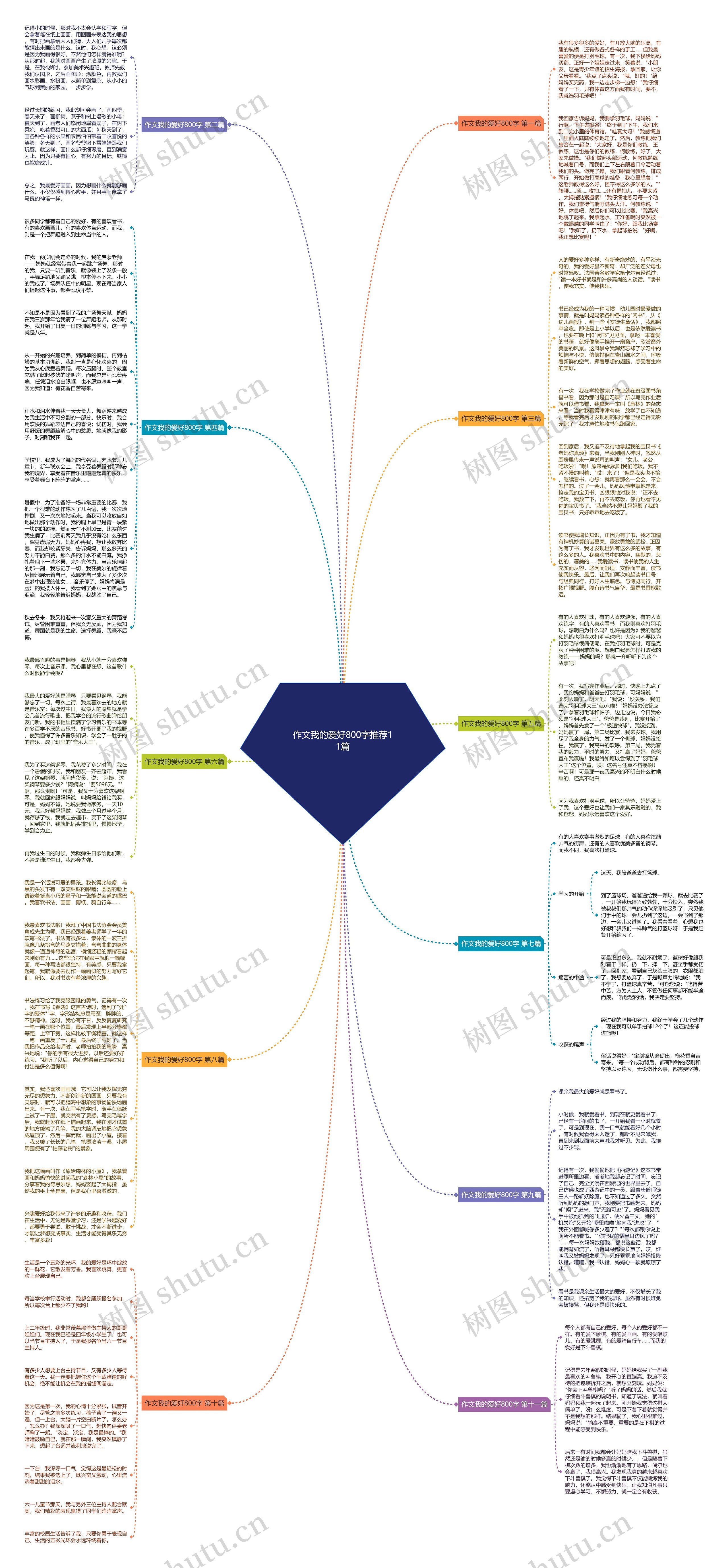 作文我的爱好800字推荐11篇思维导图
