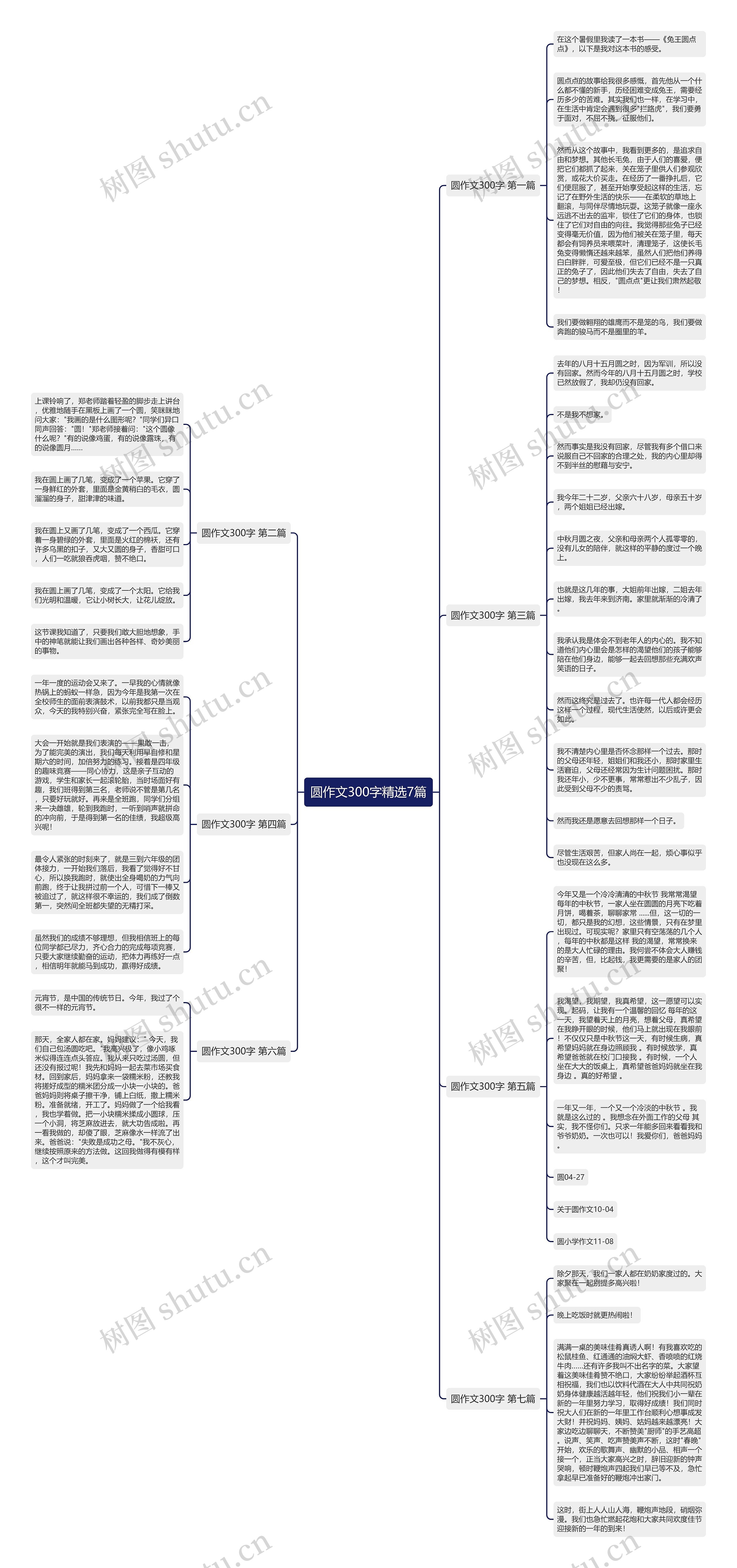 圆作文300字精选7篇思维导图