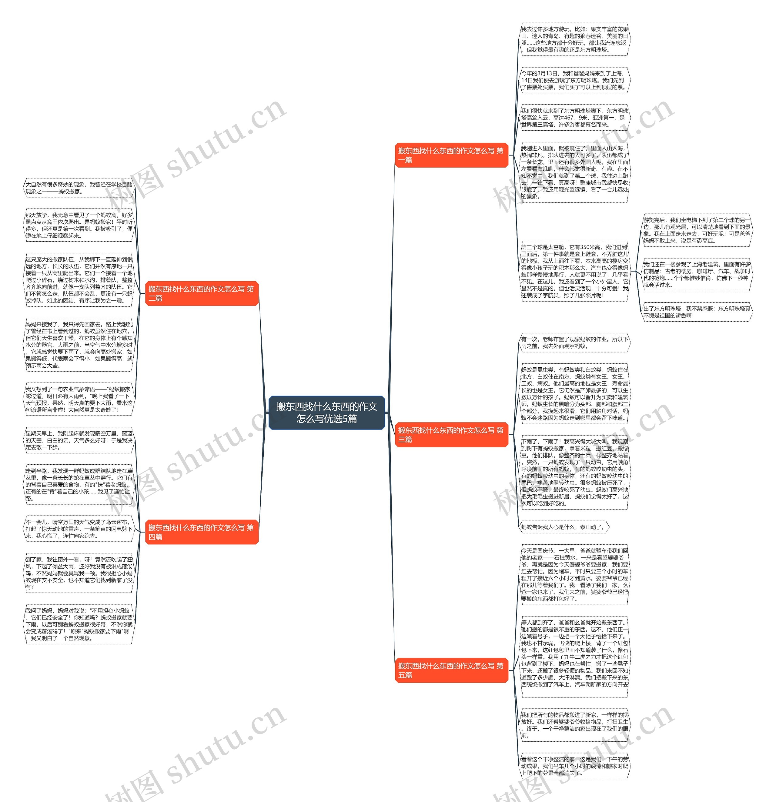 搬东西找什么东西的作文怎么写优选5篇思维导图
