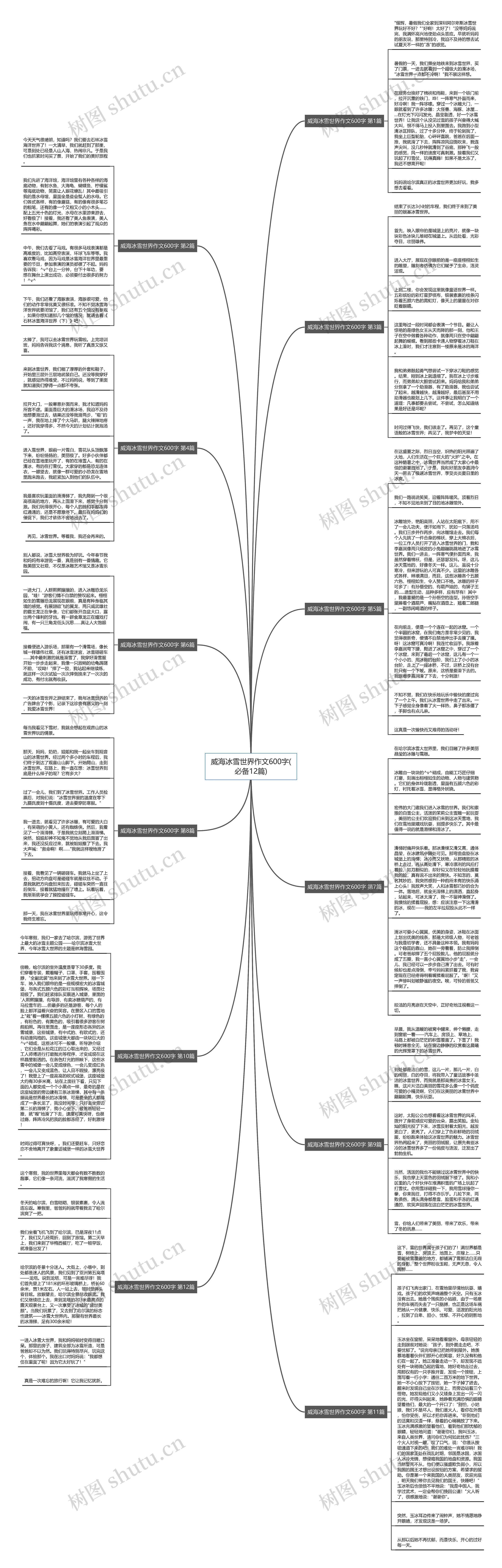 威海冰雪世界作文600字(必备12篇)思维导图