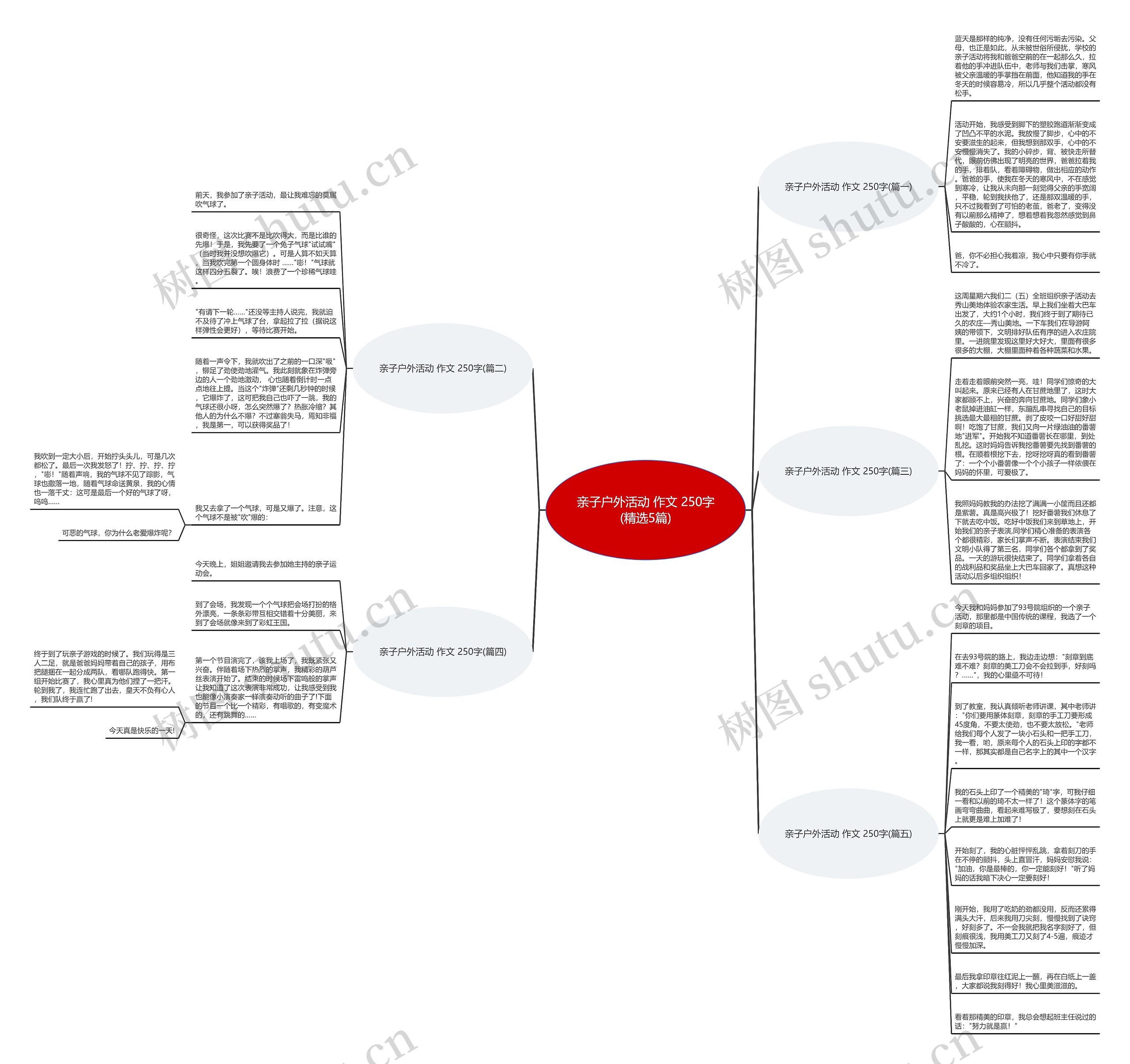 亲子户外活动 作文 250字(精选5篇)思维导图