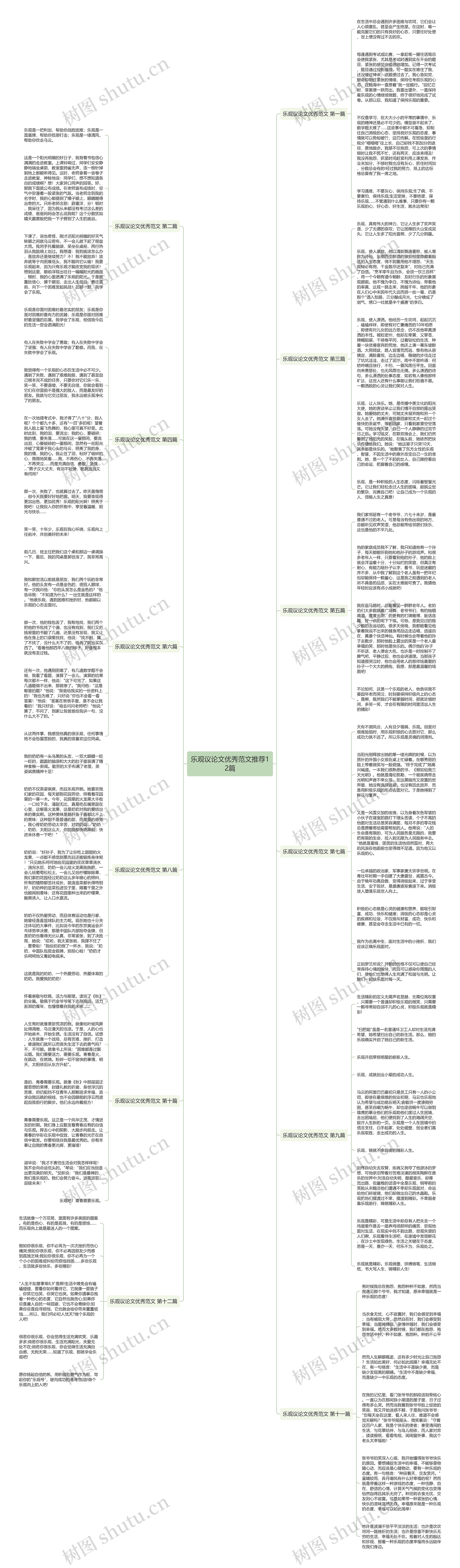 乐观议论文优秀范文推荐12篇思维导图