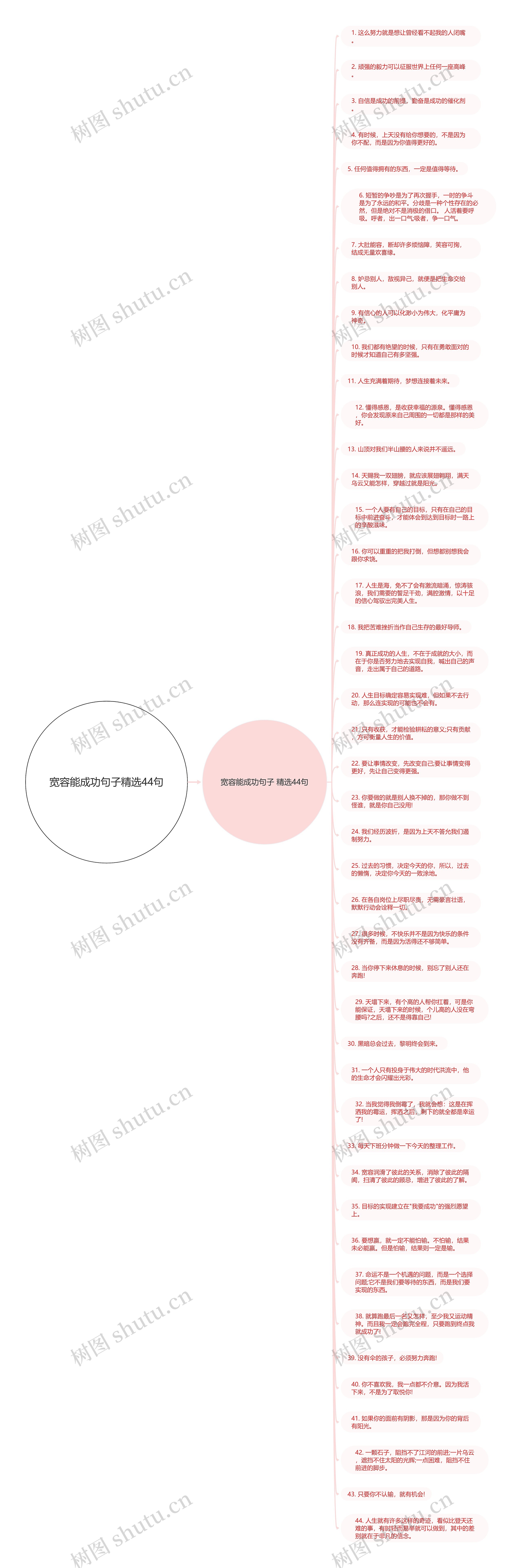 宽容能成功句子精选44句思维导图