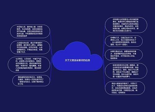 关于文案语录素材的信息