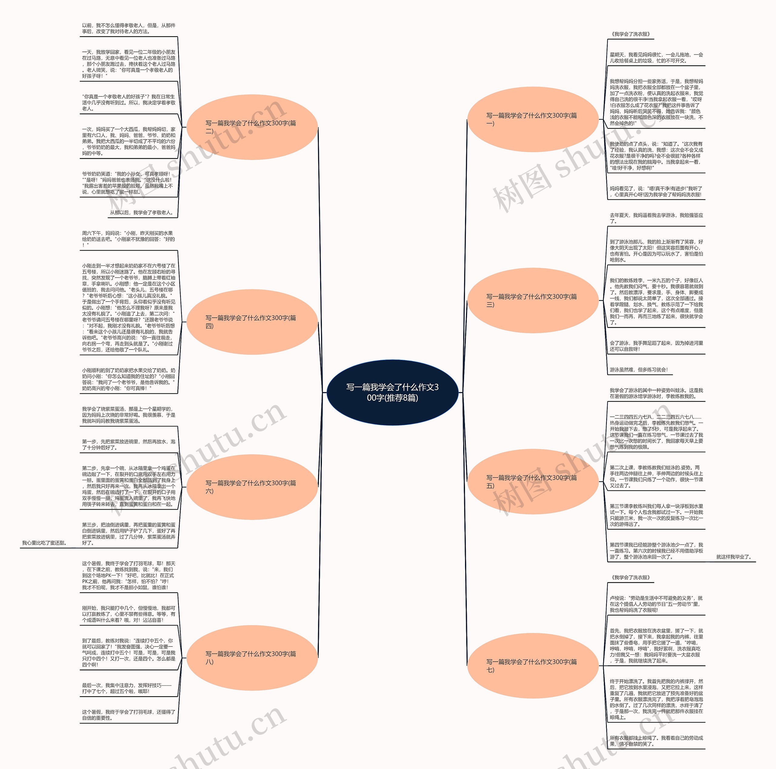 写一篇我学会了什么作文300字(推荐8篇)思维导图