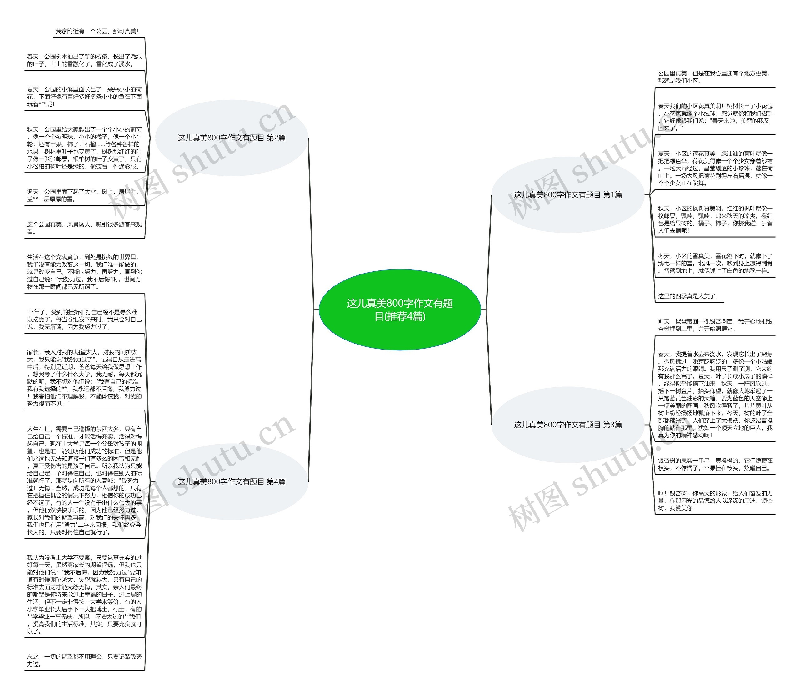 这儿真美800字作文有题目(推荐4篇)思维导图
