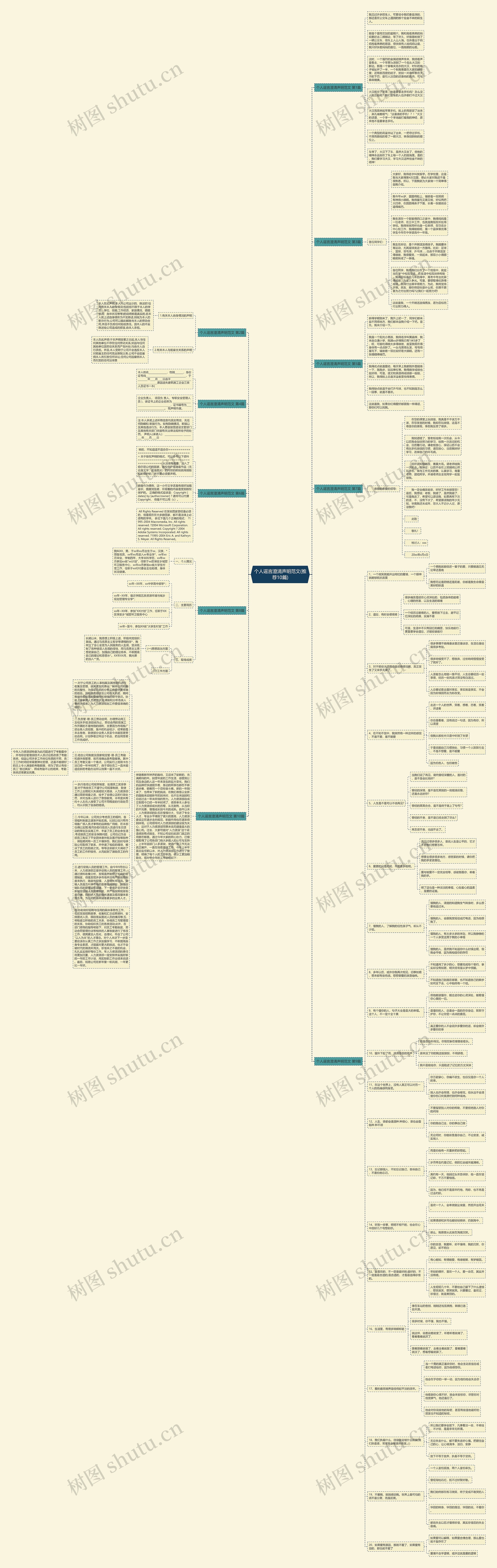 个人谣言澄清声明范文(推荐10篇)思维导图