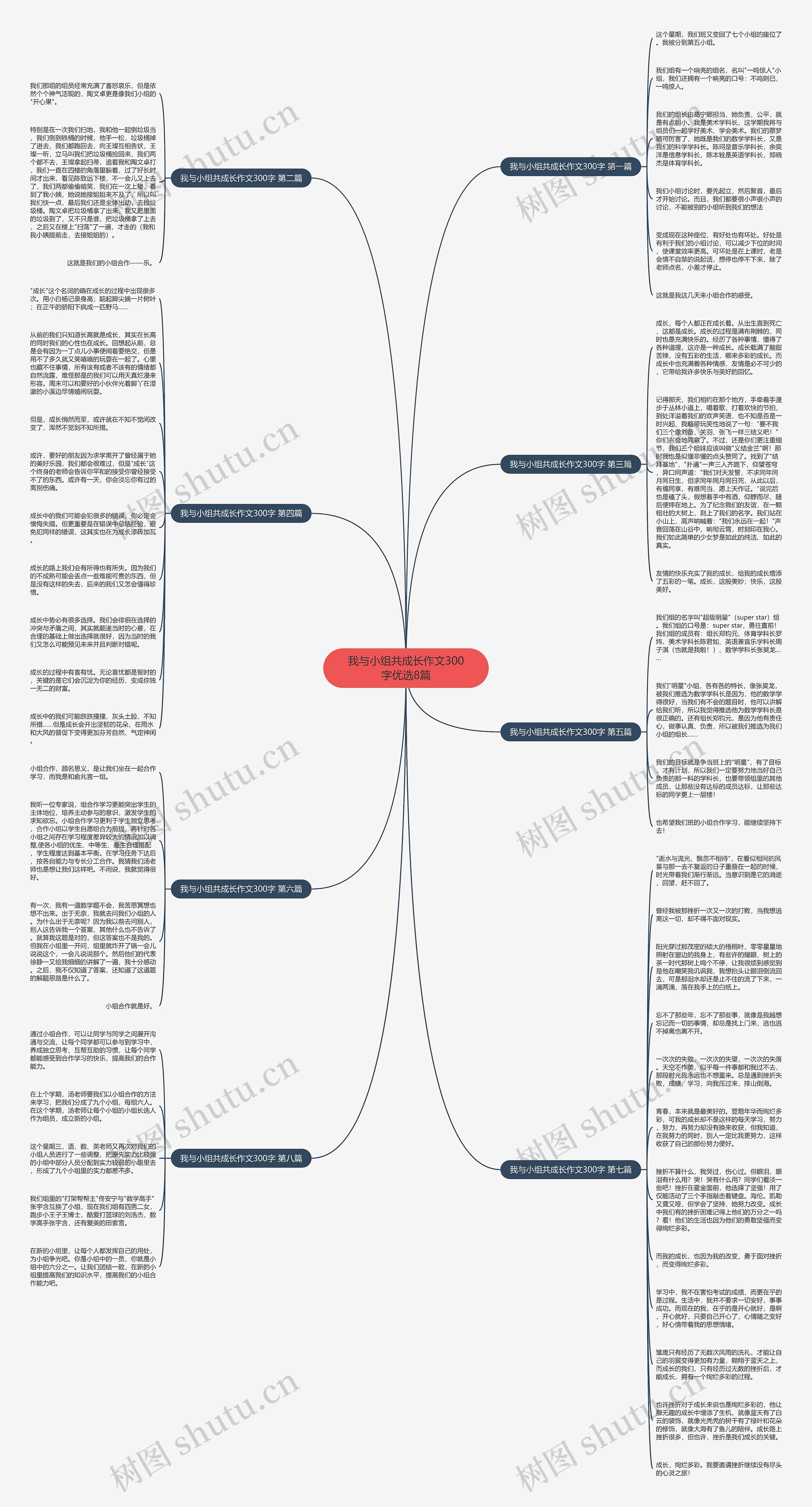 我与小组共成长作文300字优选8篇思维导图