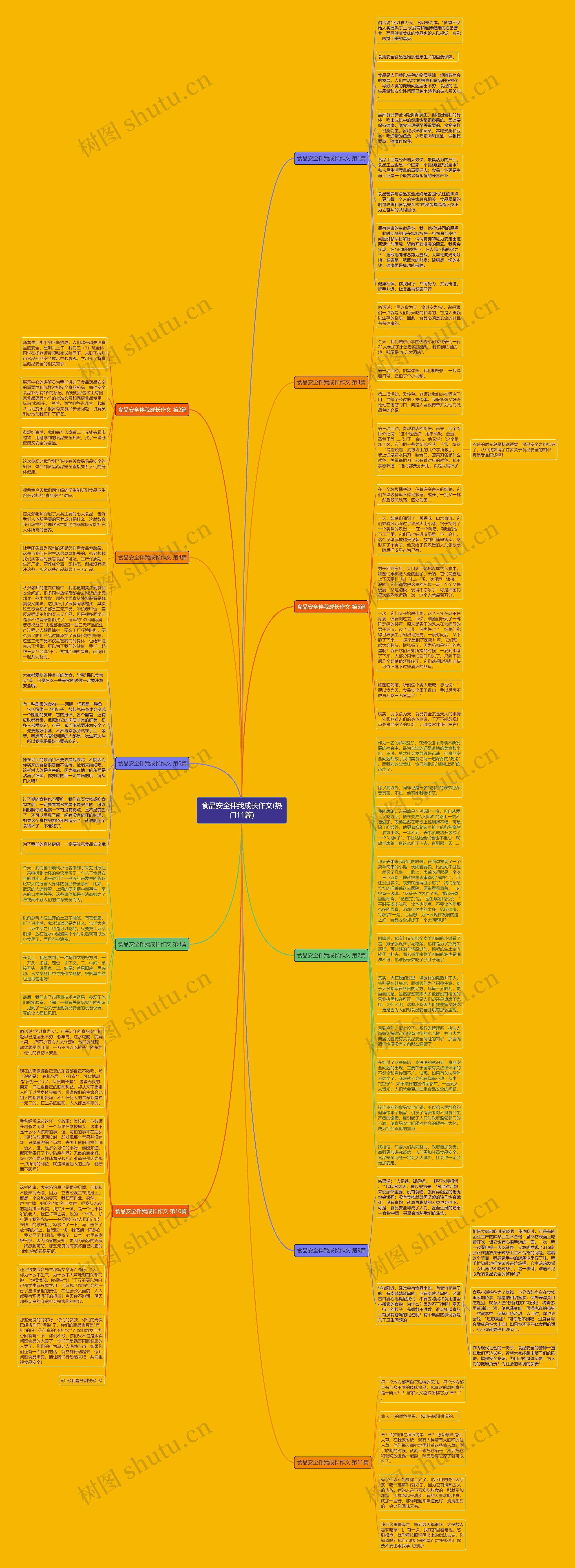 食品安全伴我成长作文(热门11篇)思维导图