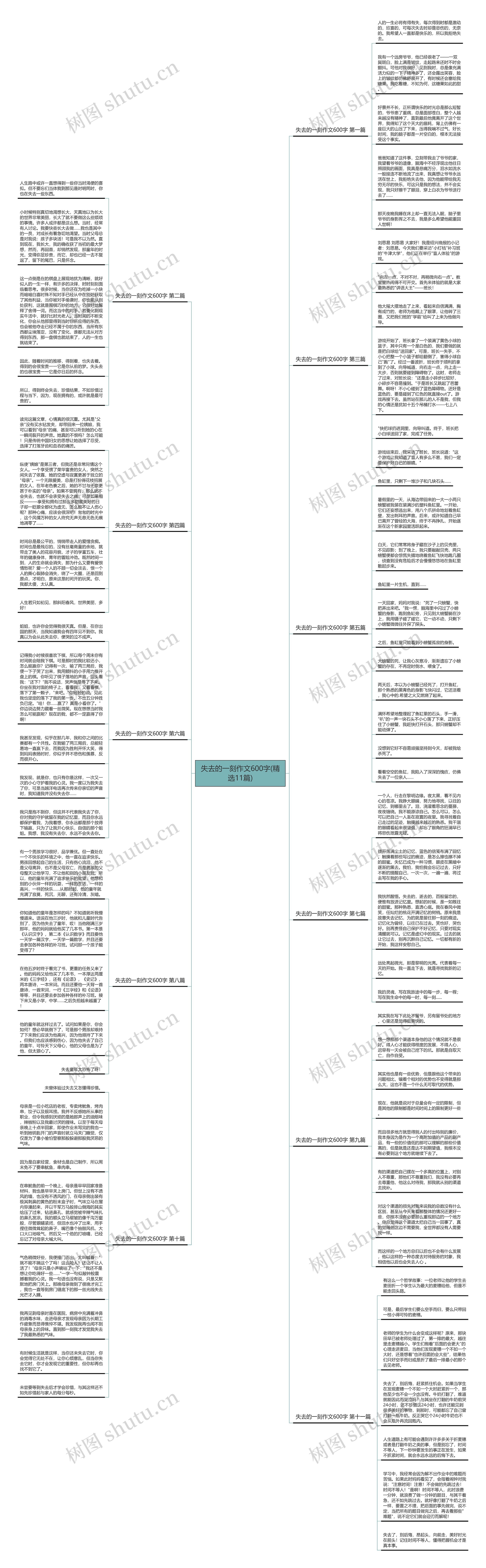 失去的一刻作文600字(精选11篇)思维导图