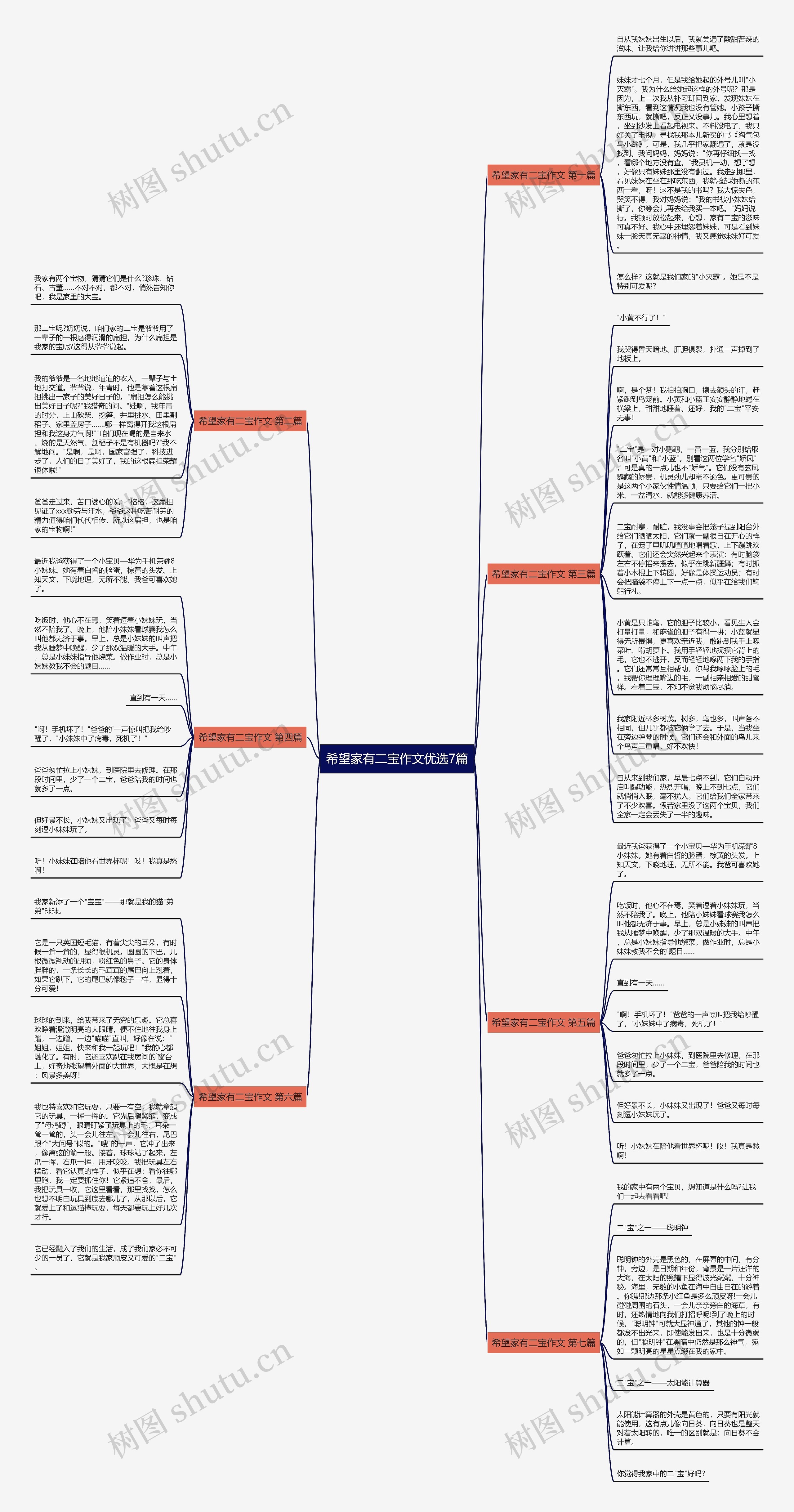 希望家有二宝作文优选7篇思维导图