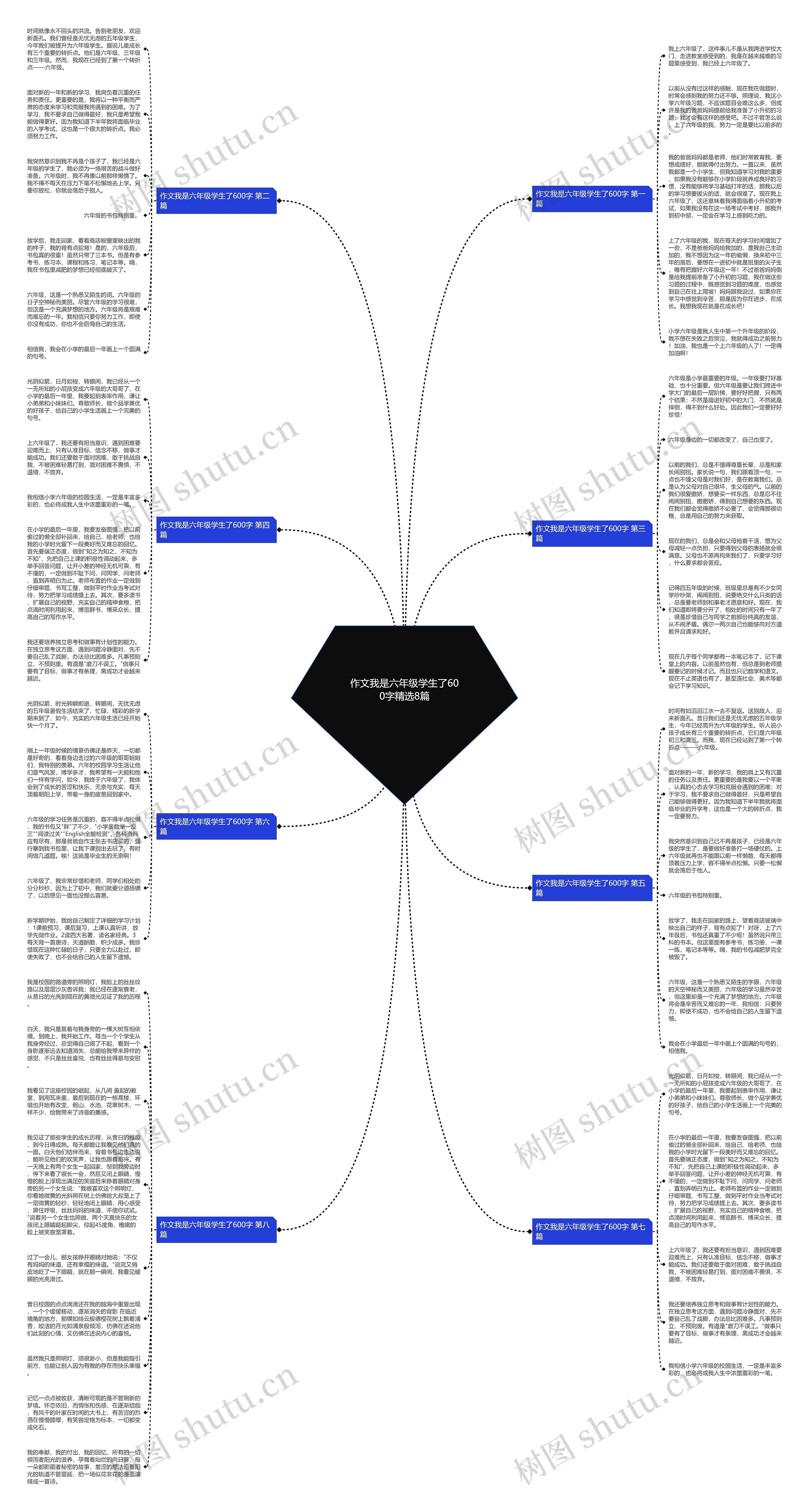 作文我是六年级学生了600字精选8篇思维导图