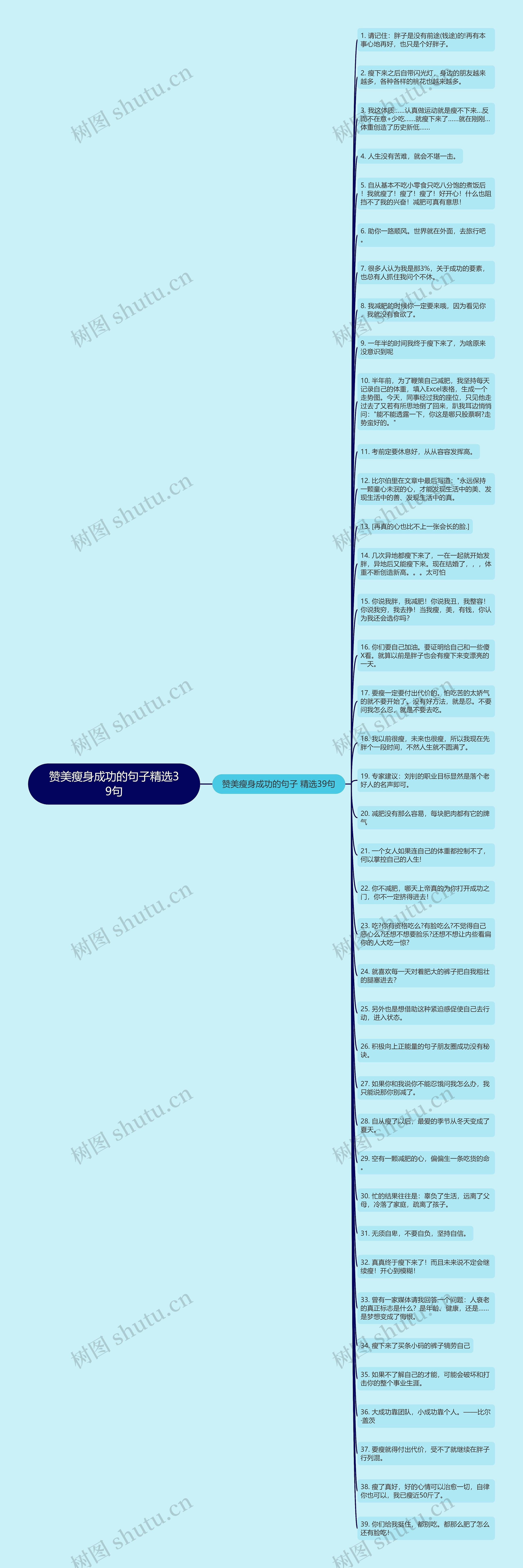 赞美瘦身成功的句子精选39句思维导图