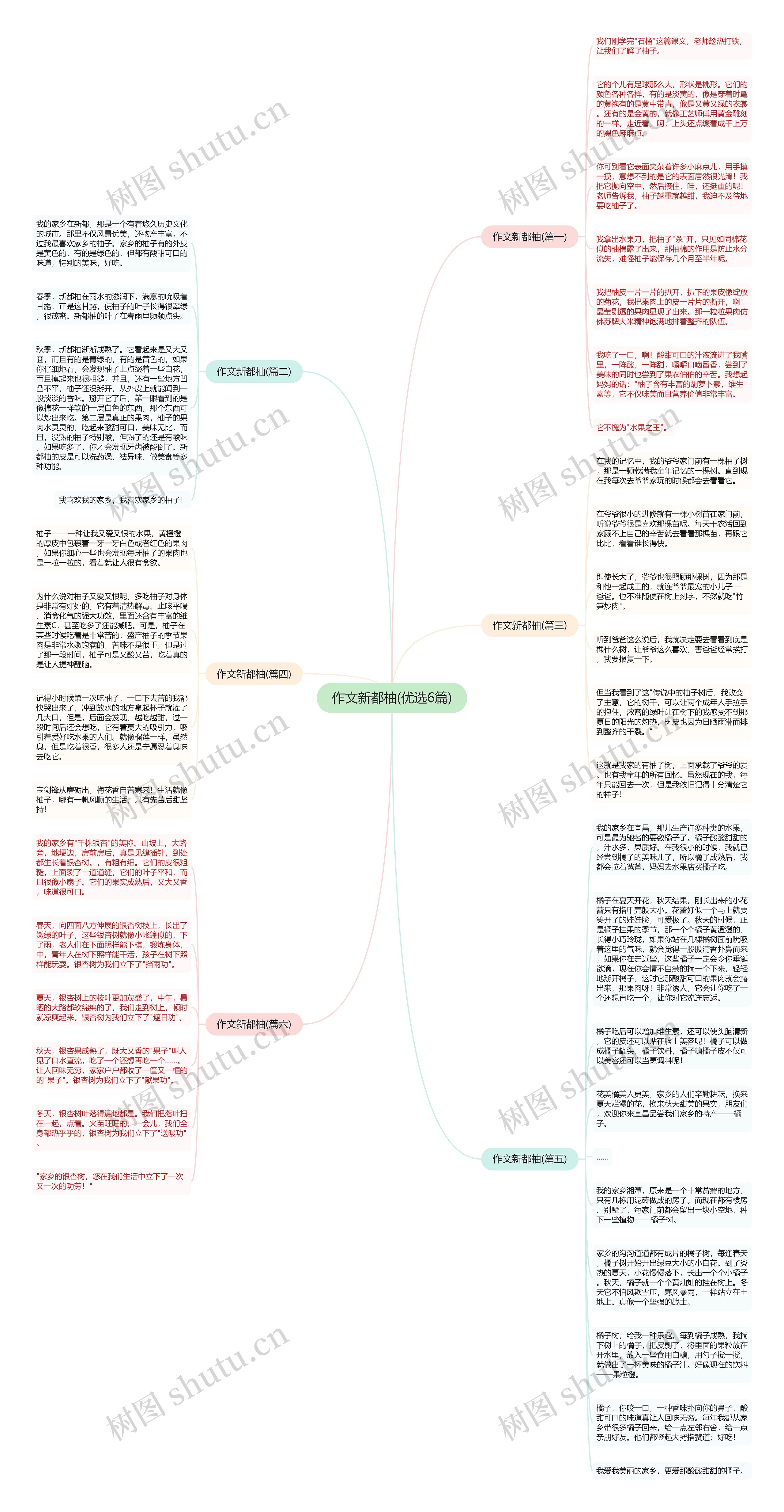 作文新都柚(优选6篇)思维导图
