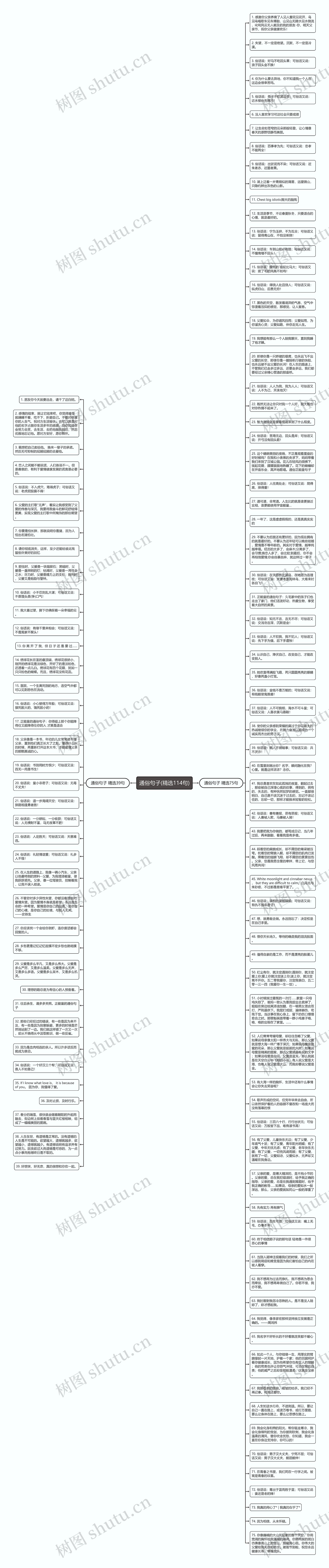 通俗句子(精选114句)思维导图