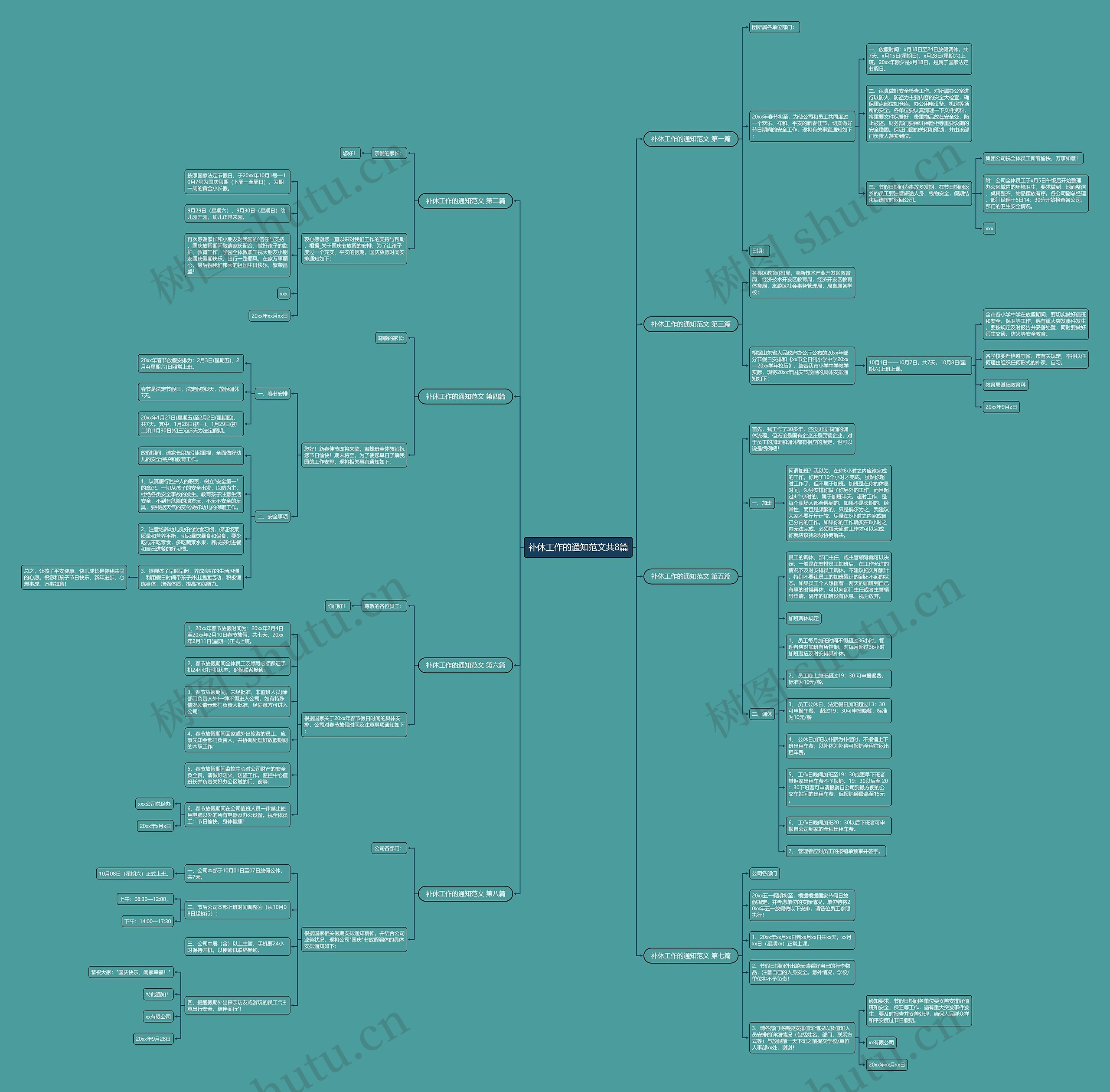 补休工作的通知范文共8篇 补休工作的通知范文共8篇