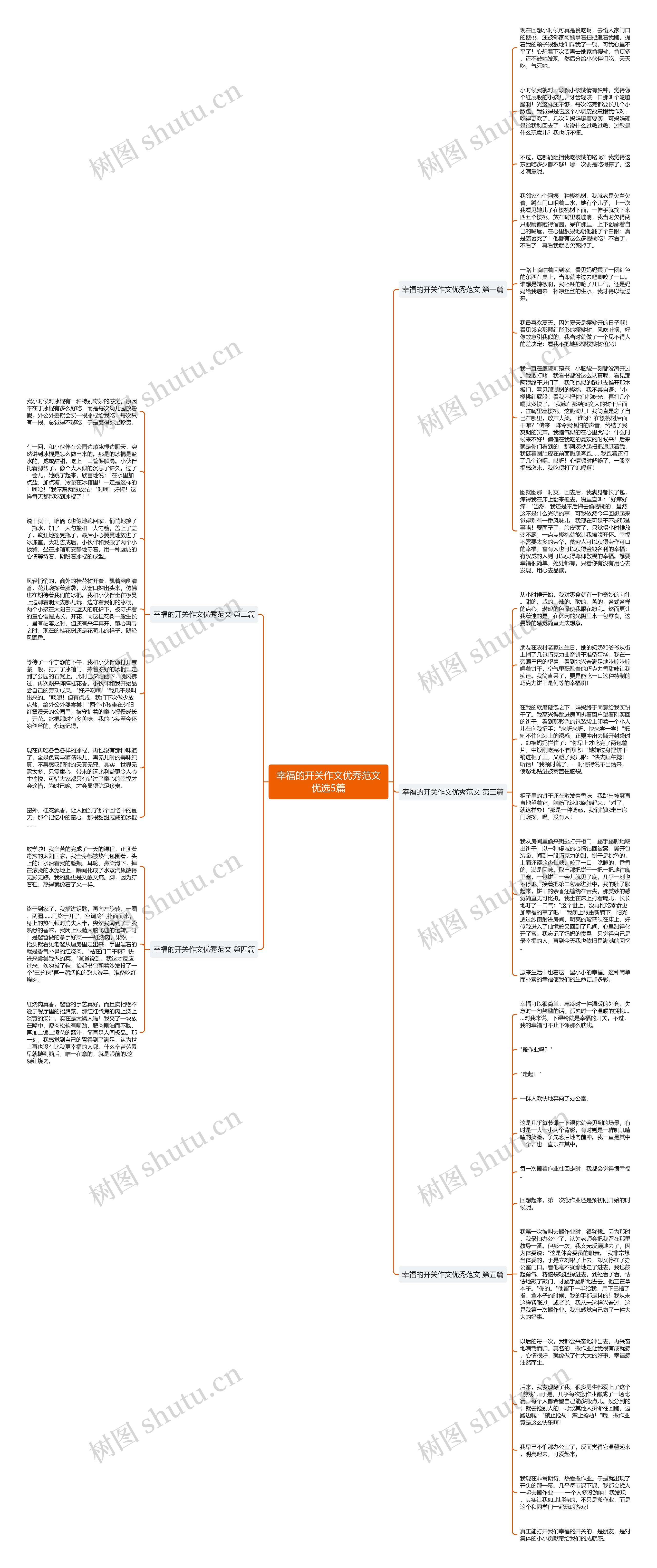 幸福的开关作文优秀范文优选5篇思维导图
