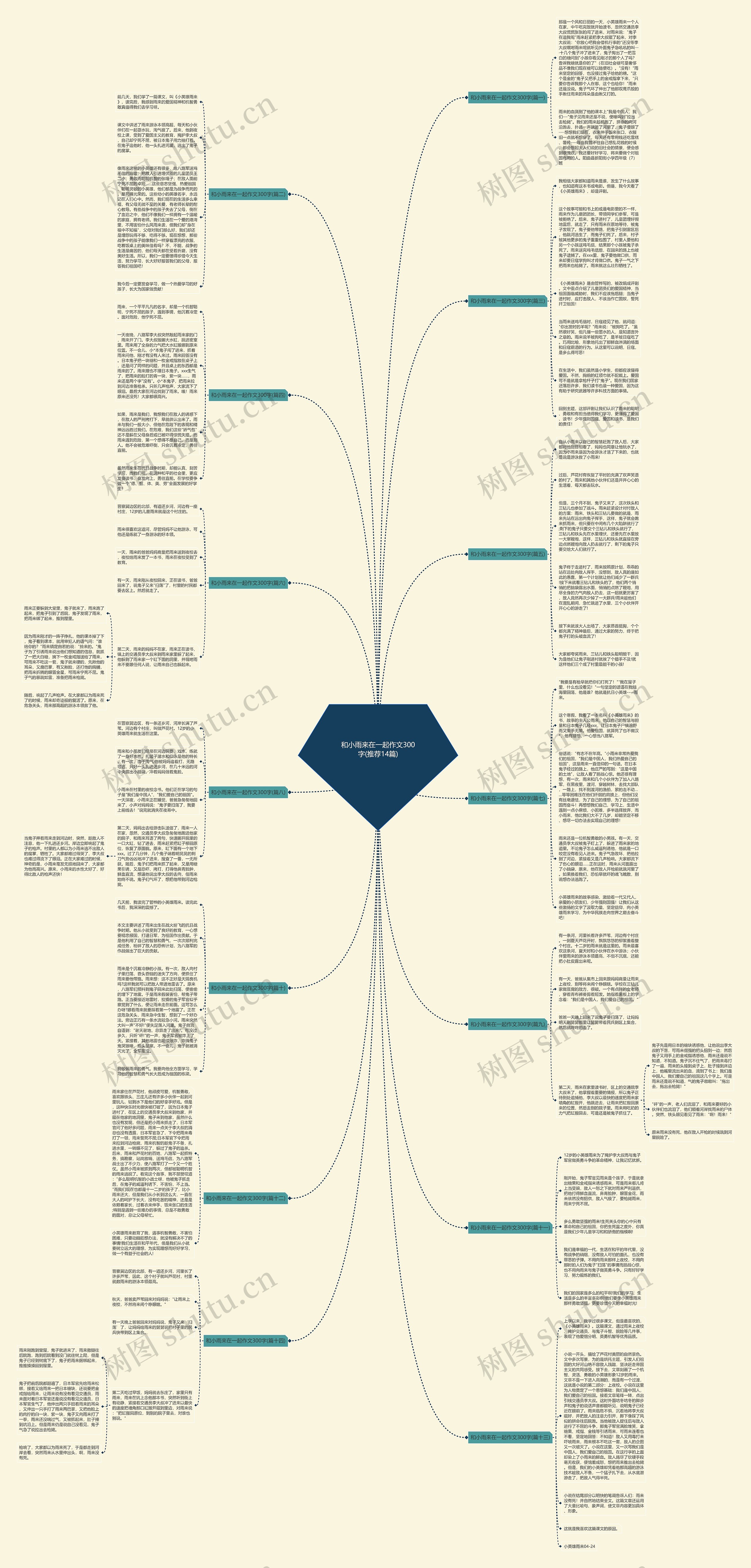 和小雨来在一起作文300字(推荐14篇)思维导图