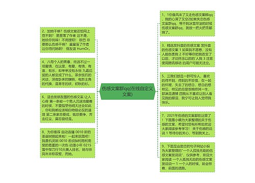 伤感文案群qq(在线自定义文案)