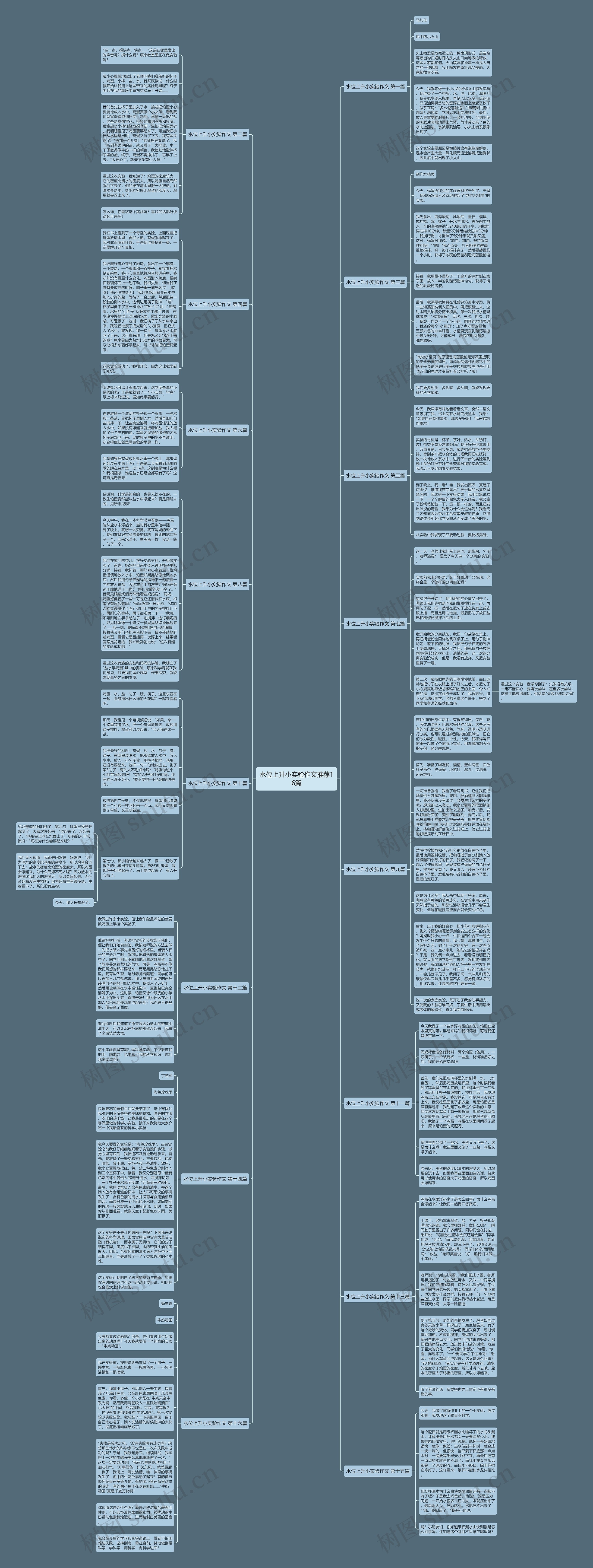 水位上升小实验作文推荐16篇思维导图
