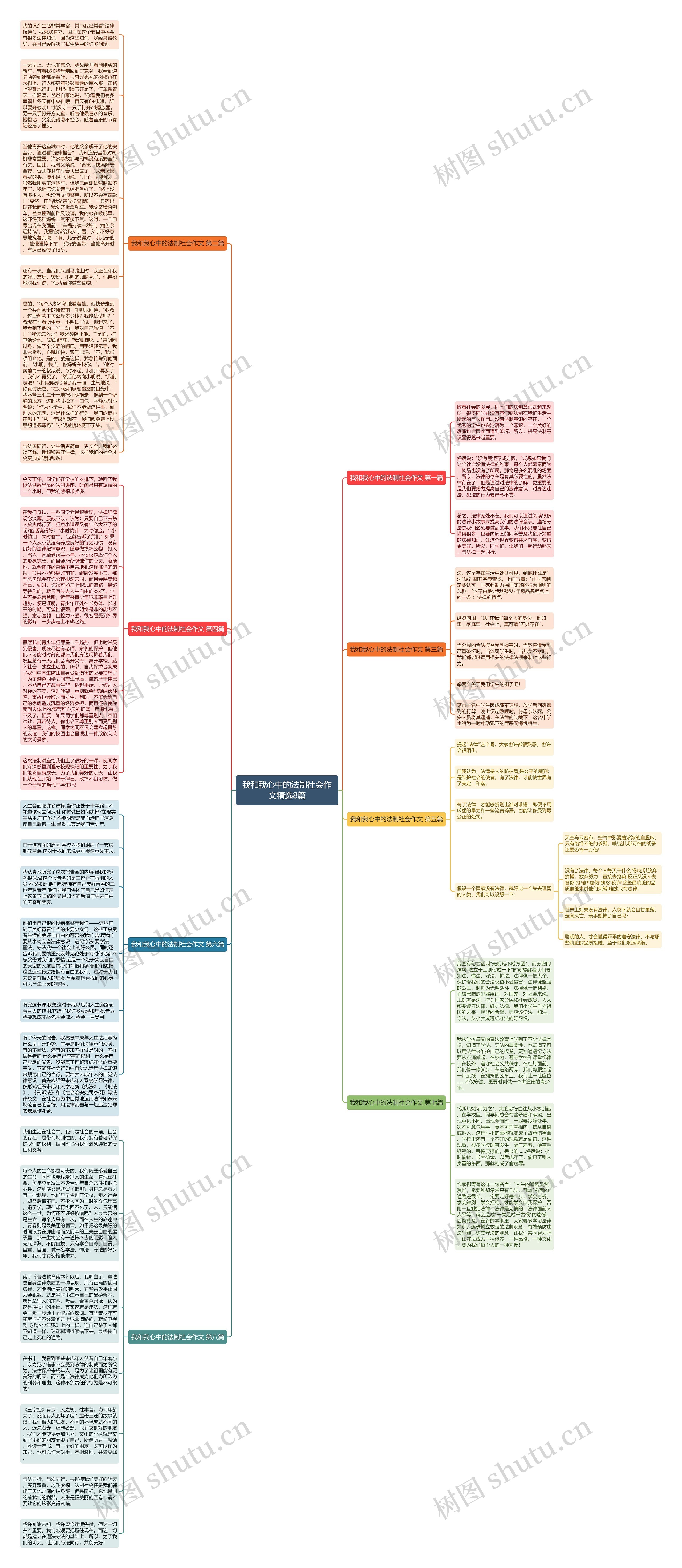 我和我心中的法制社会作文精选8篇思维导图