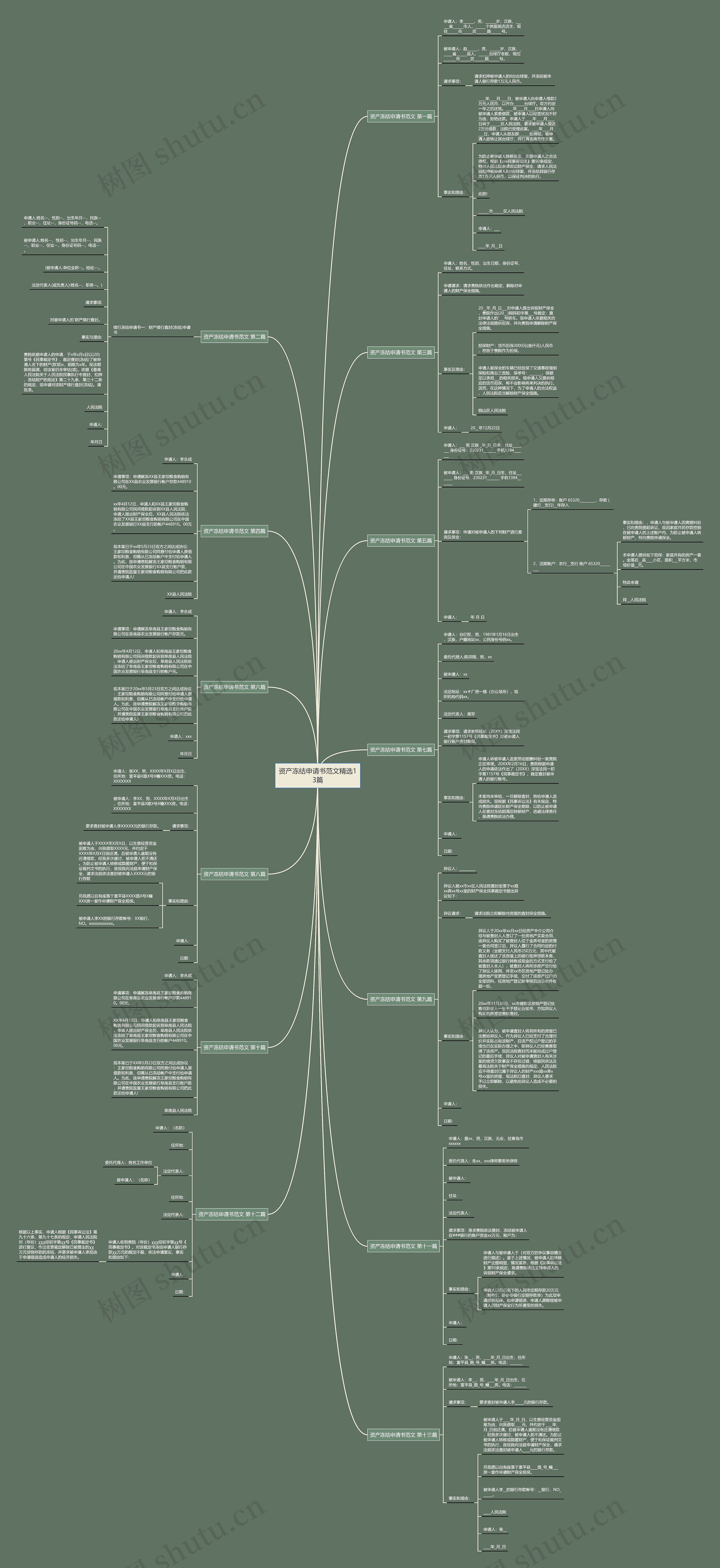 资产冻结申请书范文精选13篇思维导图