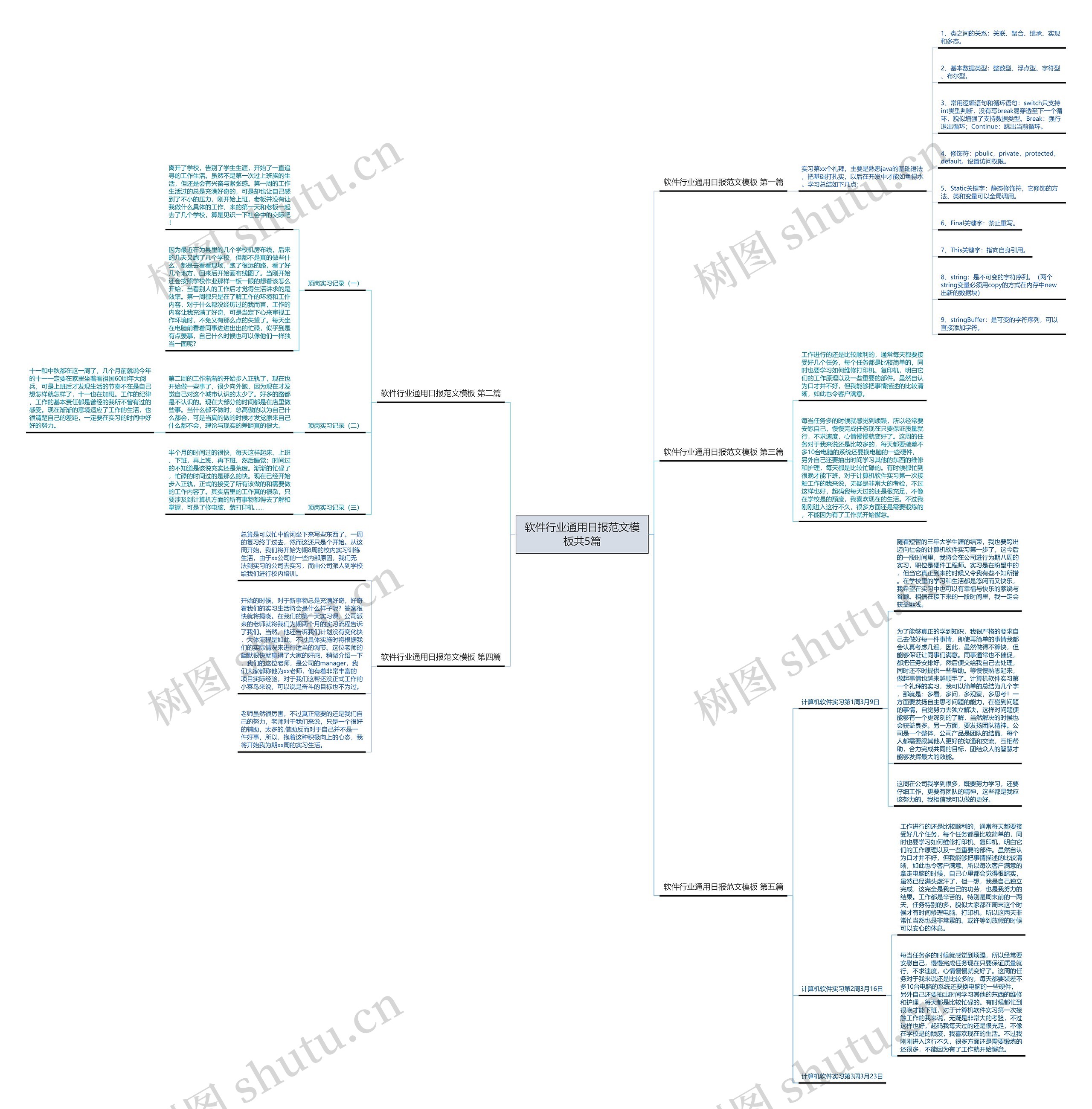 软件行业通用日报范文共5篇思维导图