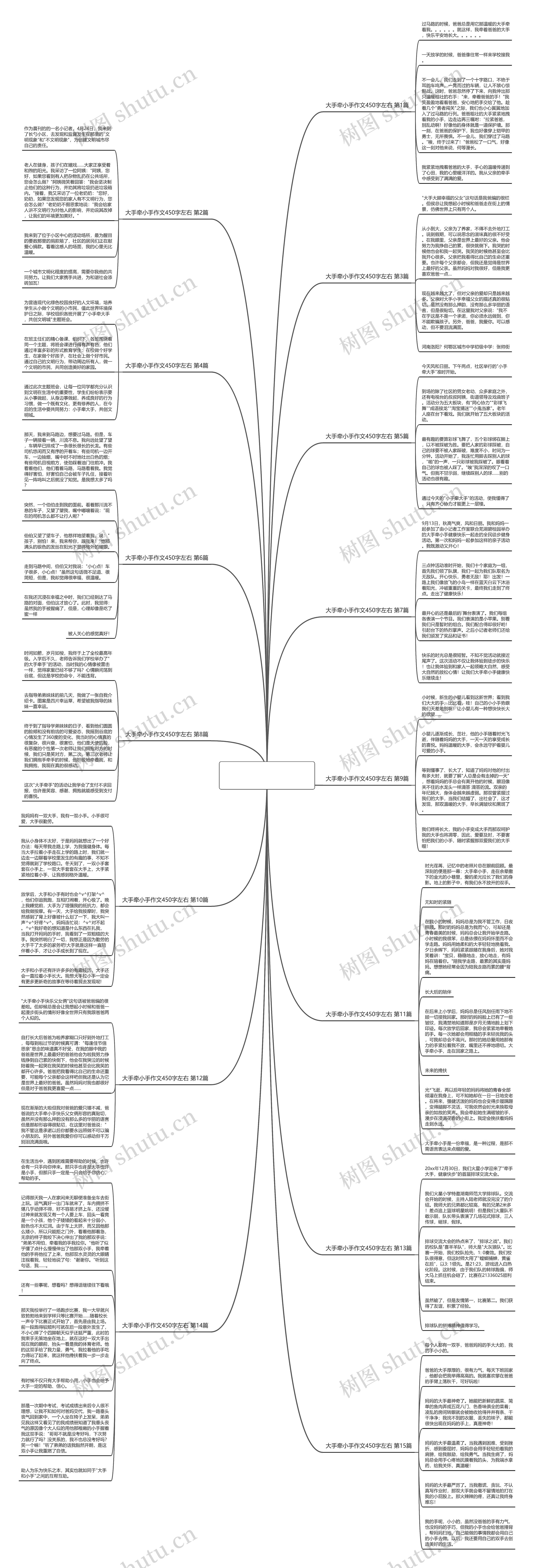 大手牵小手作文450字左右(共15篇)思维导图