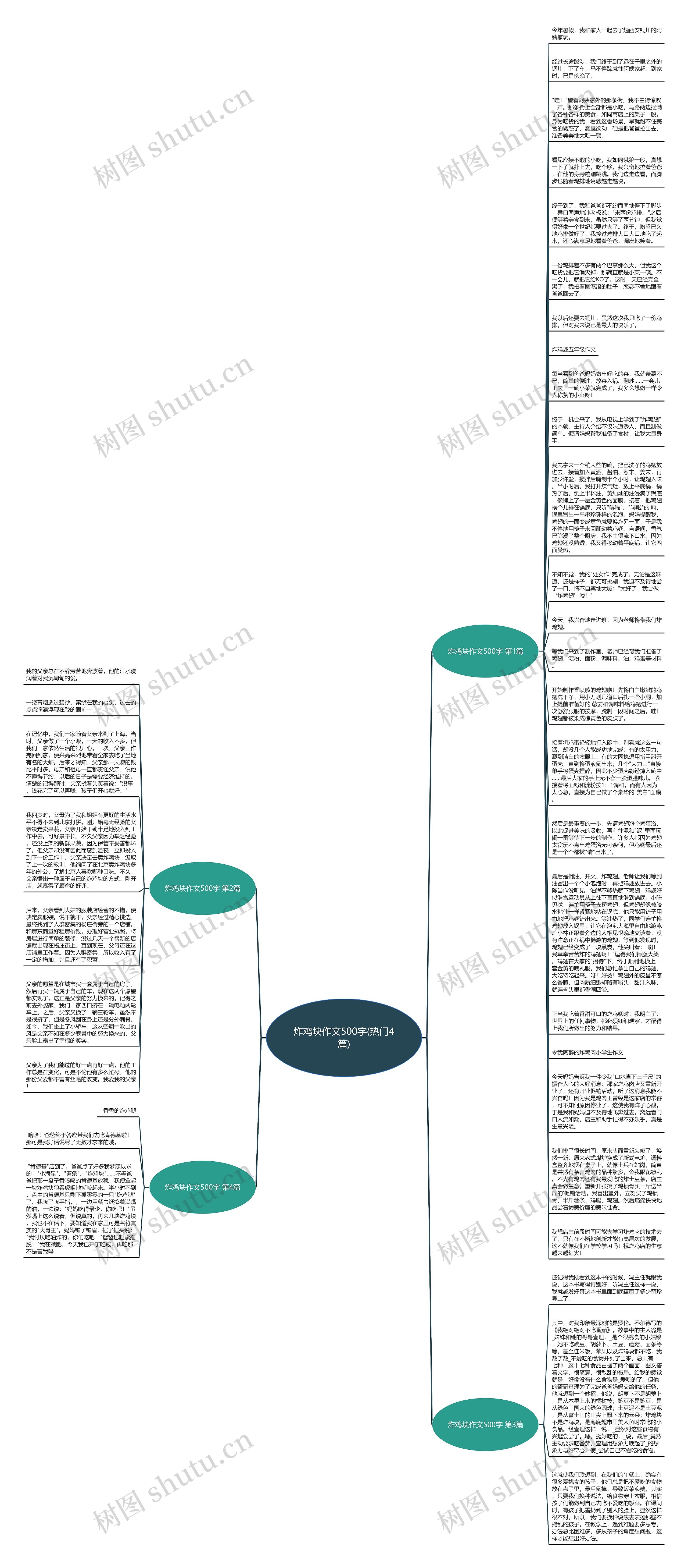 炸鸡块作文500字(热门4篇)思维导图