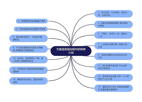 文案温柔超仙短句的简单介绍