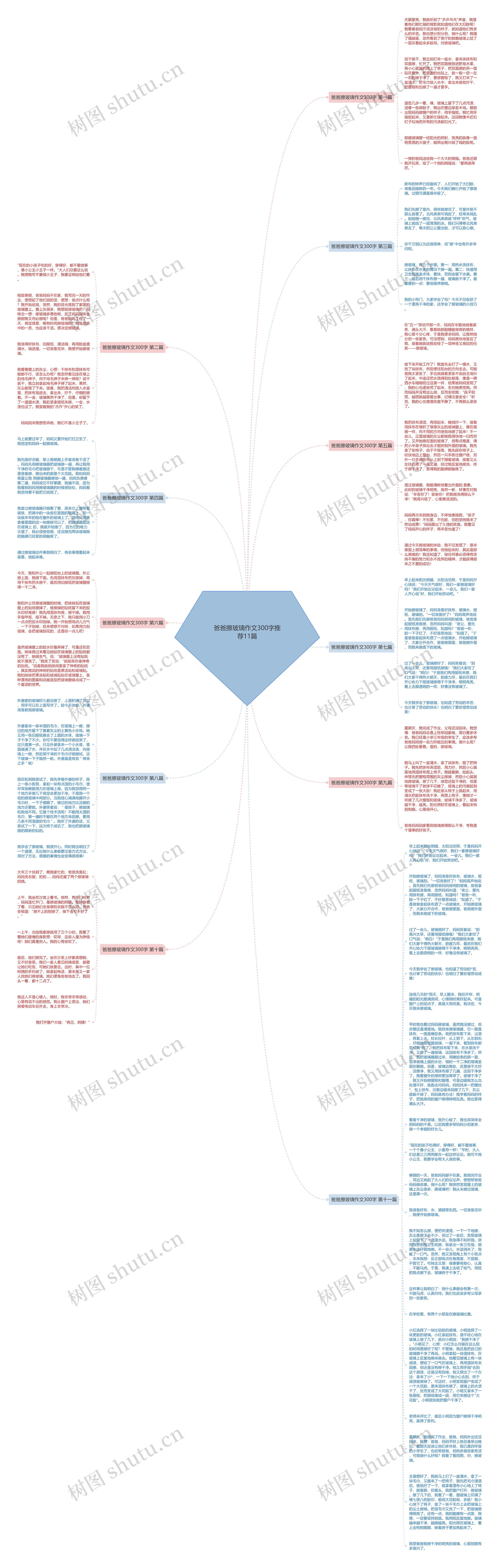 爸爸擦玻璃作文300字推荐11篇思维导图