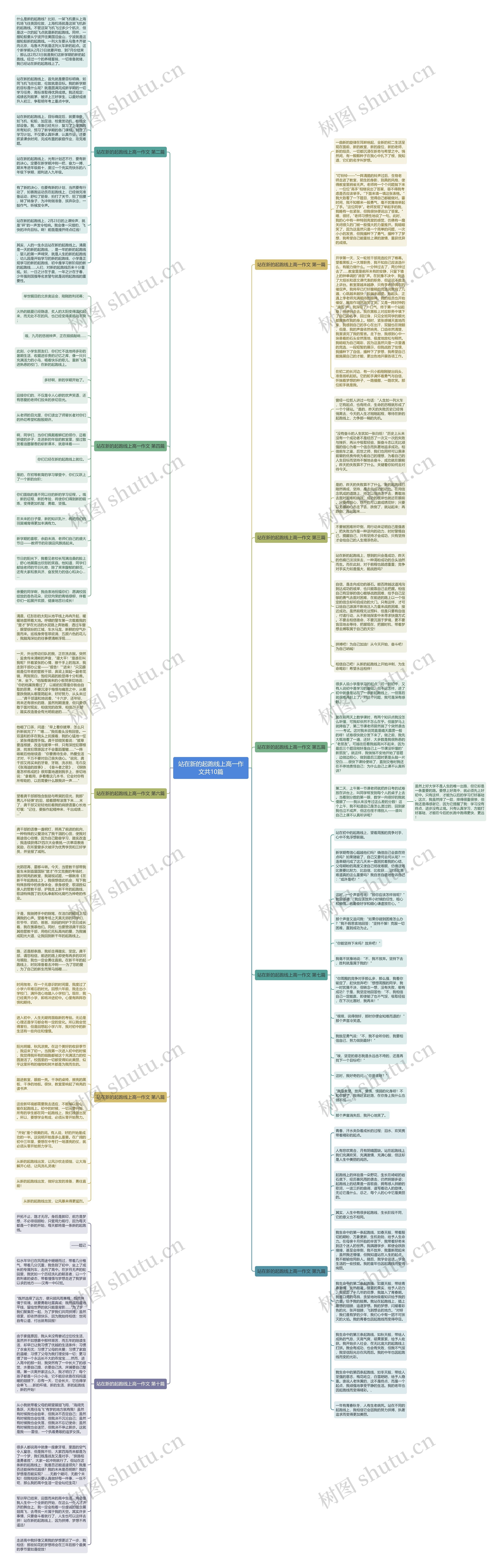 站在新的起跑线上高一作文共10篇思维导图