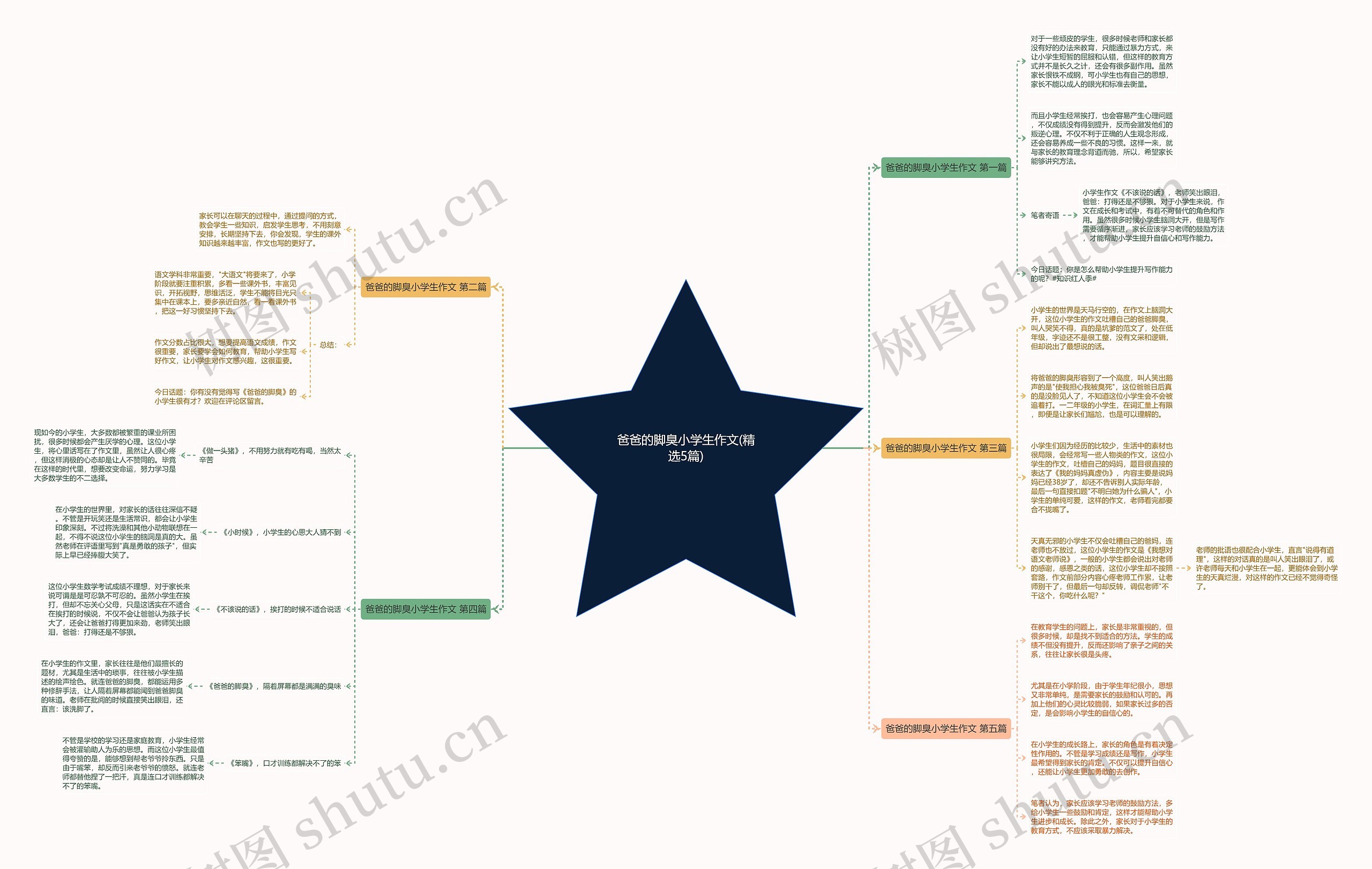爸爸的脚臭小学生作文(精选5篇)思维导图