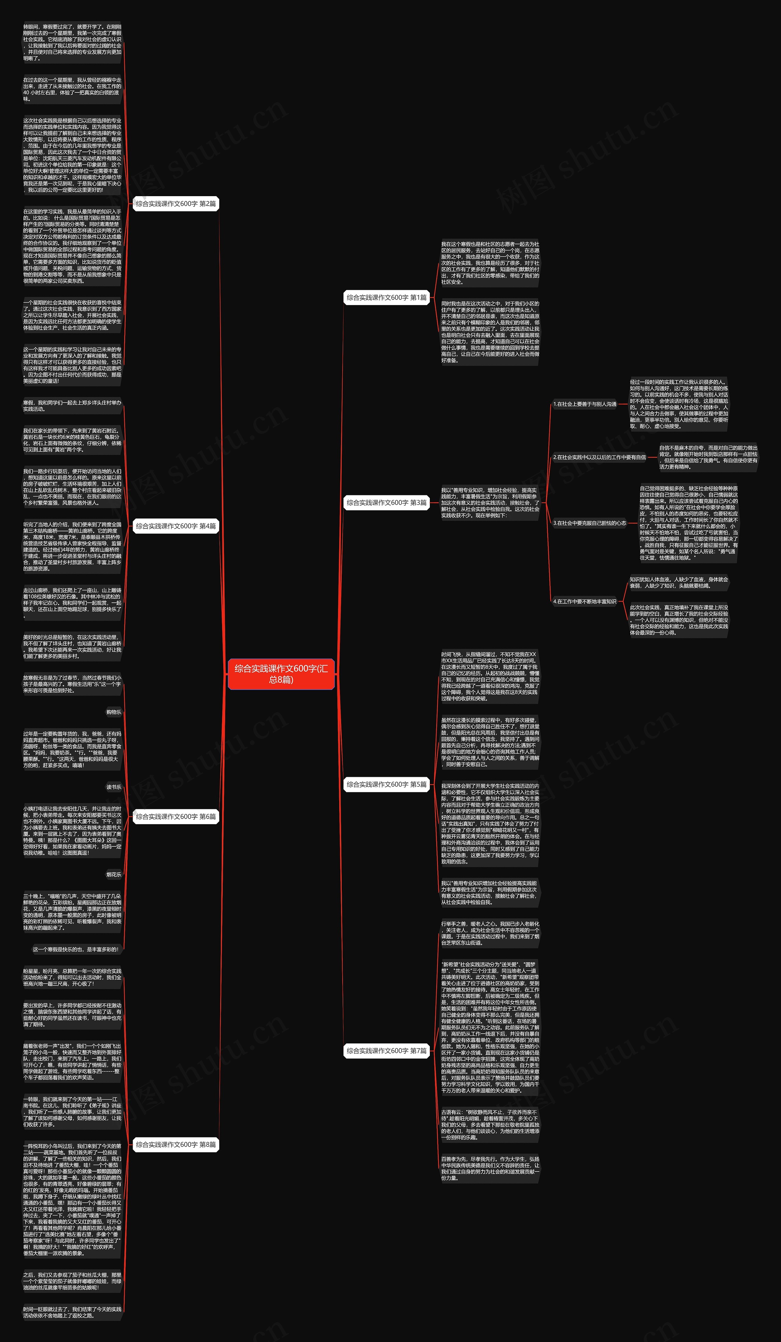 综合实践课作文600字(汇总8篇)思维导图