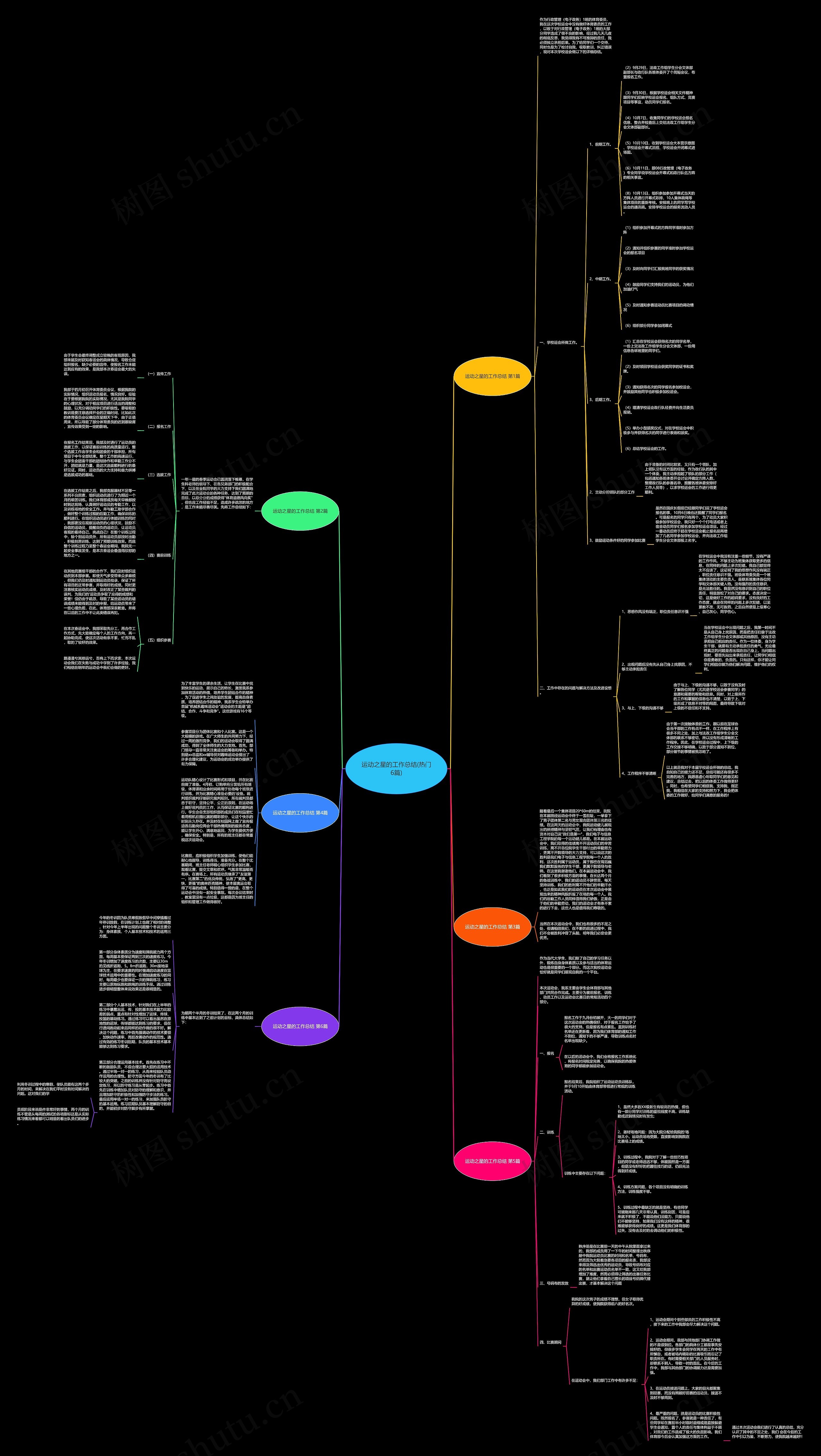 运动之星的工作总结(热门6篇)思维导图
