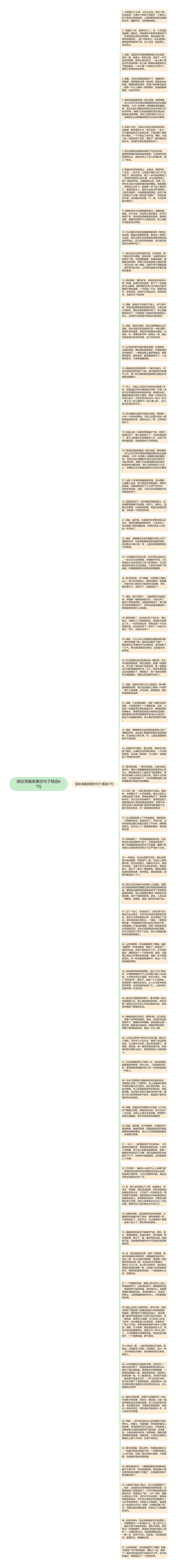 描绘清晨美景的句子精选67句