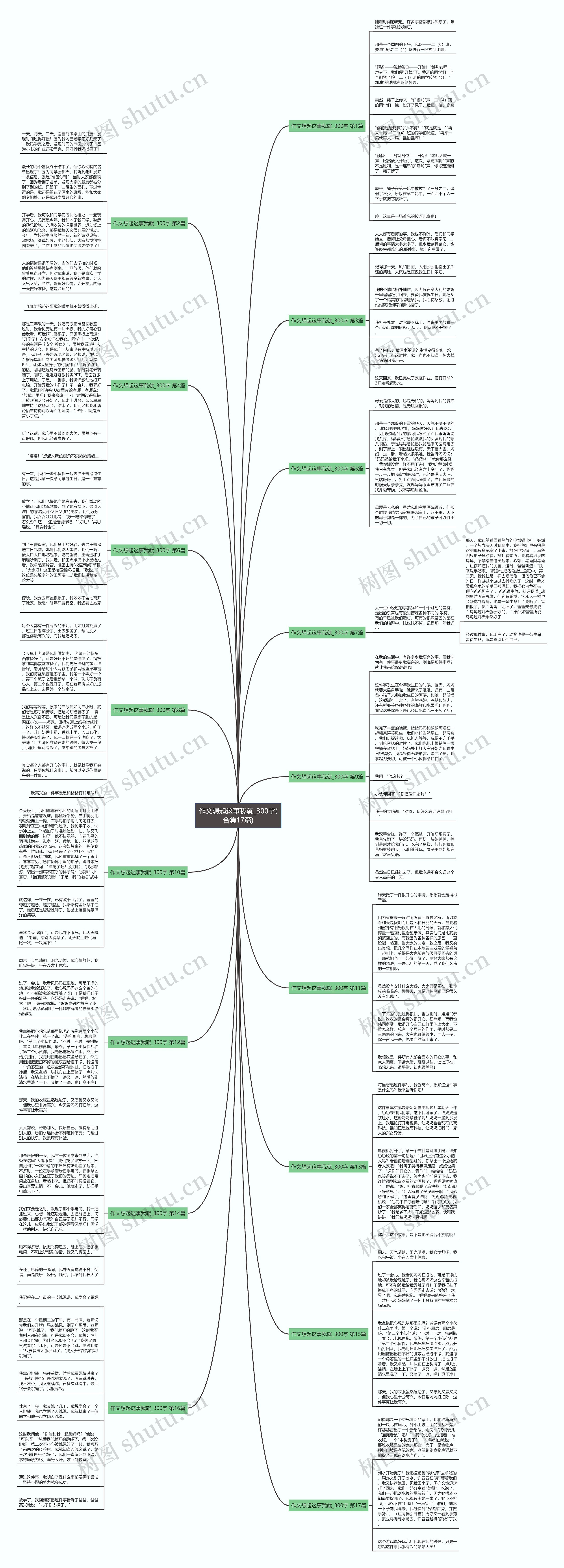 作文想起这事我就_300字(合集17篇)思维导图