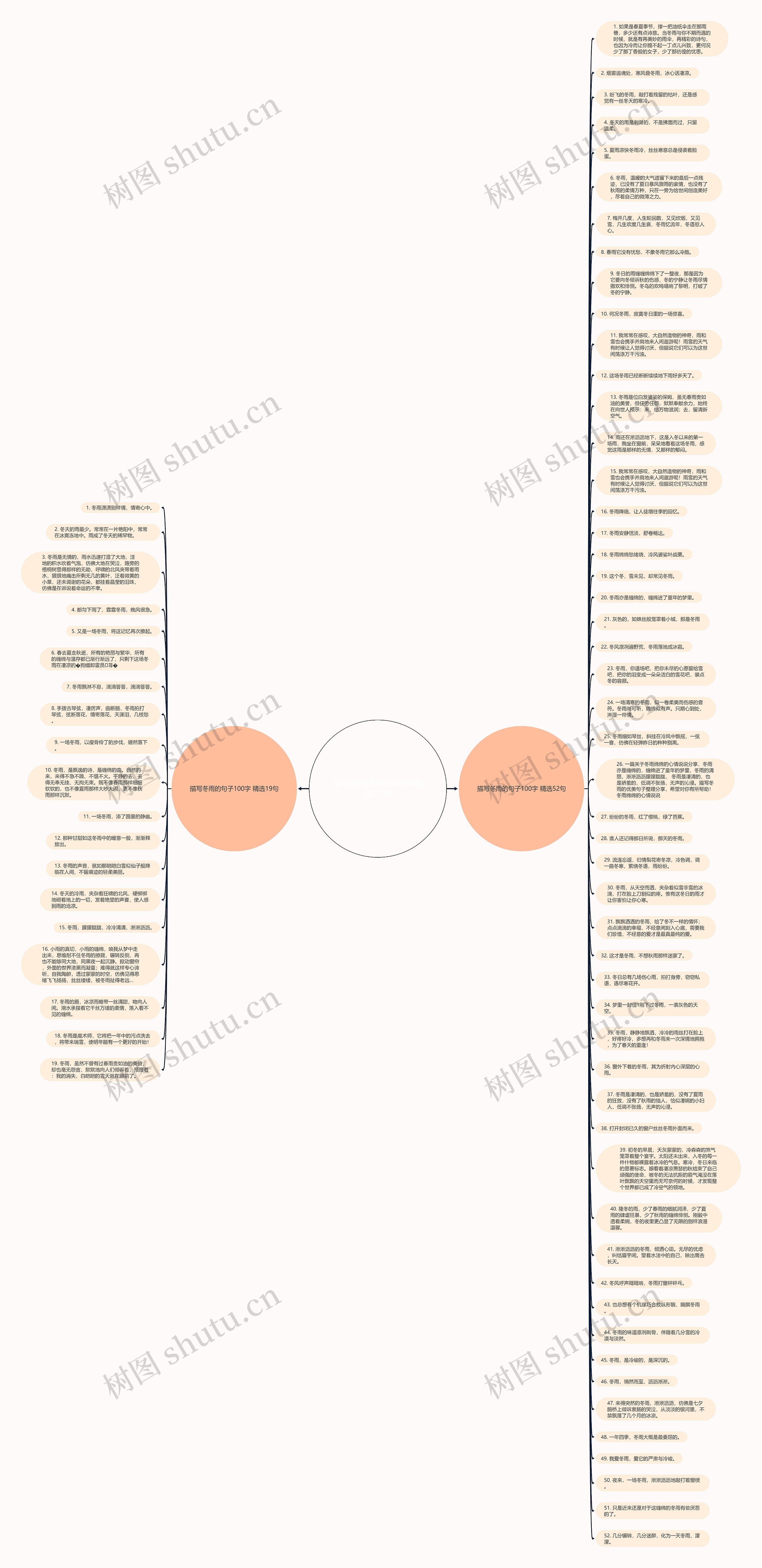 描写冬雨的句子100字精选71句思维导图