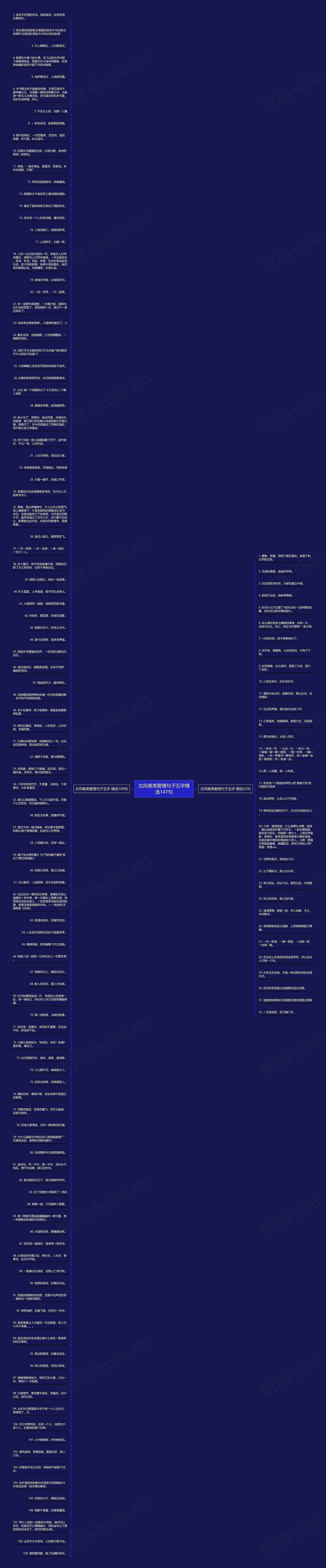 古风唯美爱情句子五字精选141句