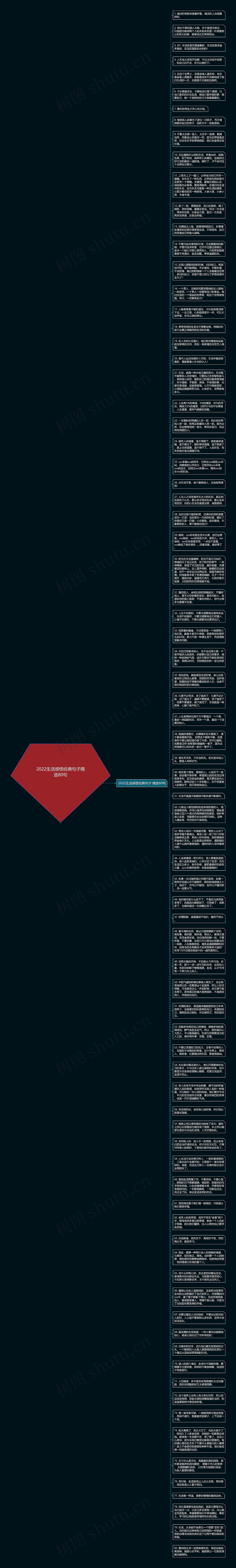 2022生活感悟经典句子精选80句思维导图