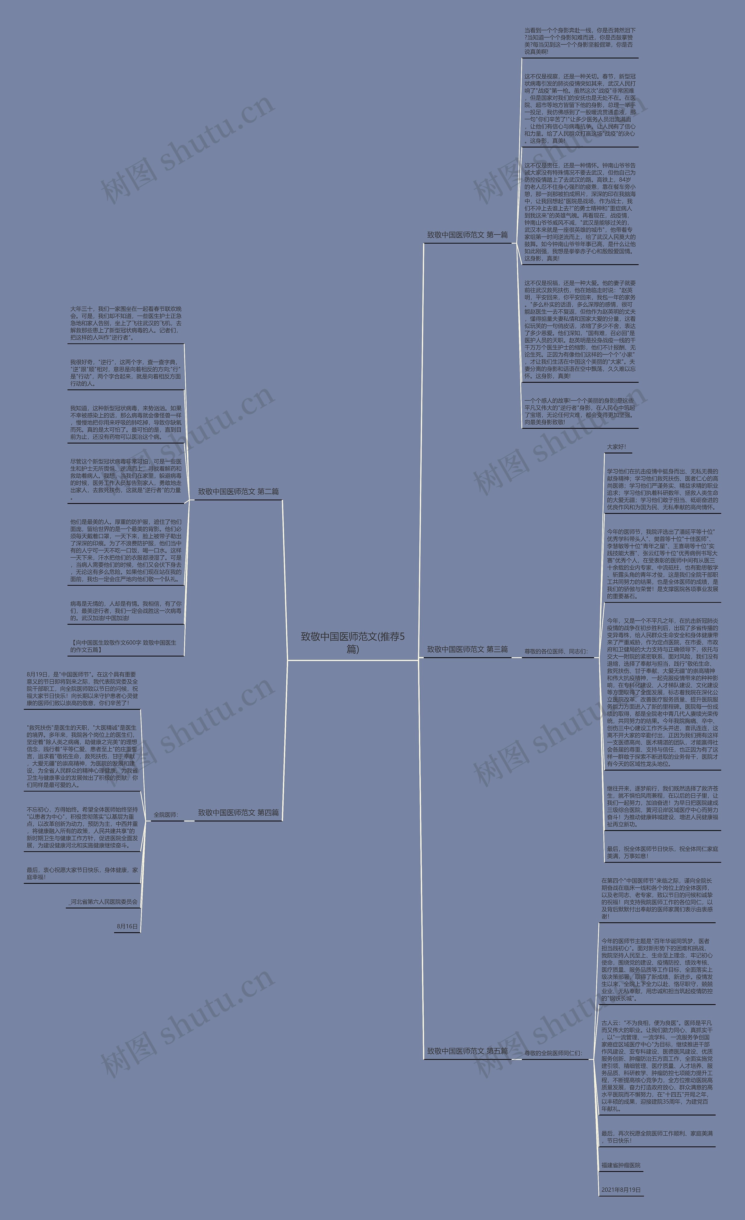 致敬中国医师范文(推荐5篇)思维导图