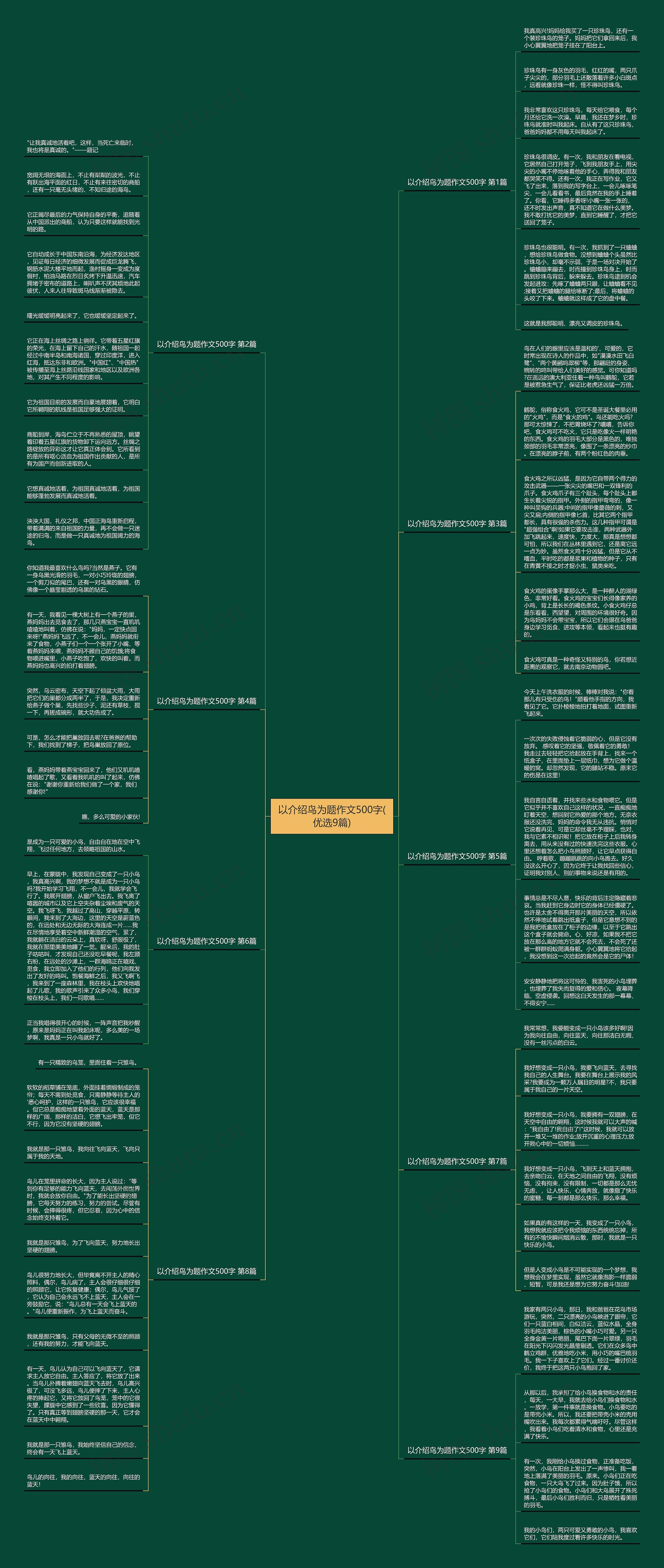以介绍鸟为题作文500字(优选9篇)