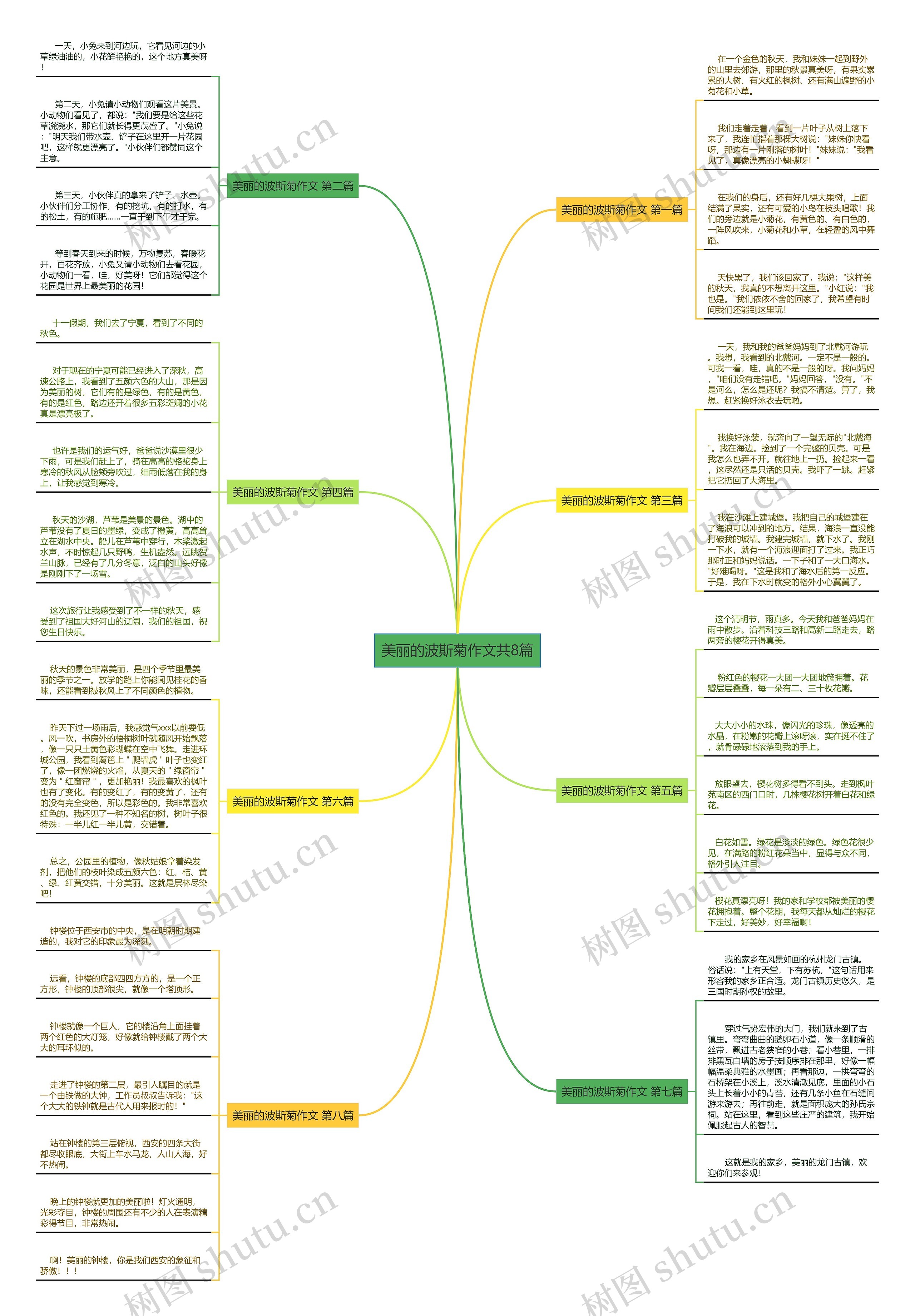 美丽的波斯菊作文共8篇思维导图