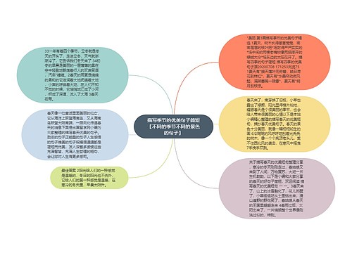 描写季节的优美句子简短【不同的季节不同的景色的句子】